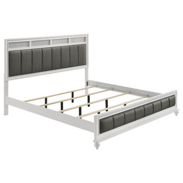  Size_King  -- Coaster Furniture Barzini Upholstered Panel Bed IMAGE 1