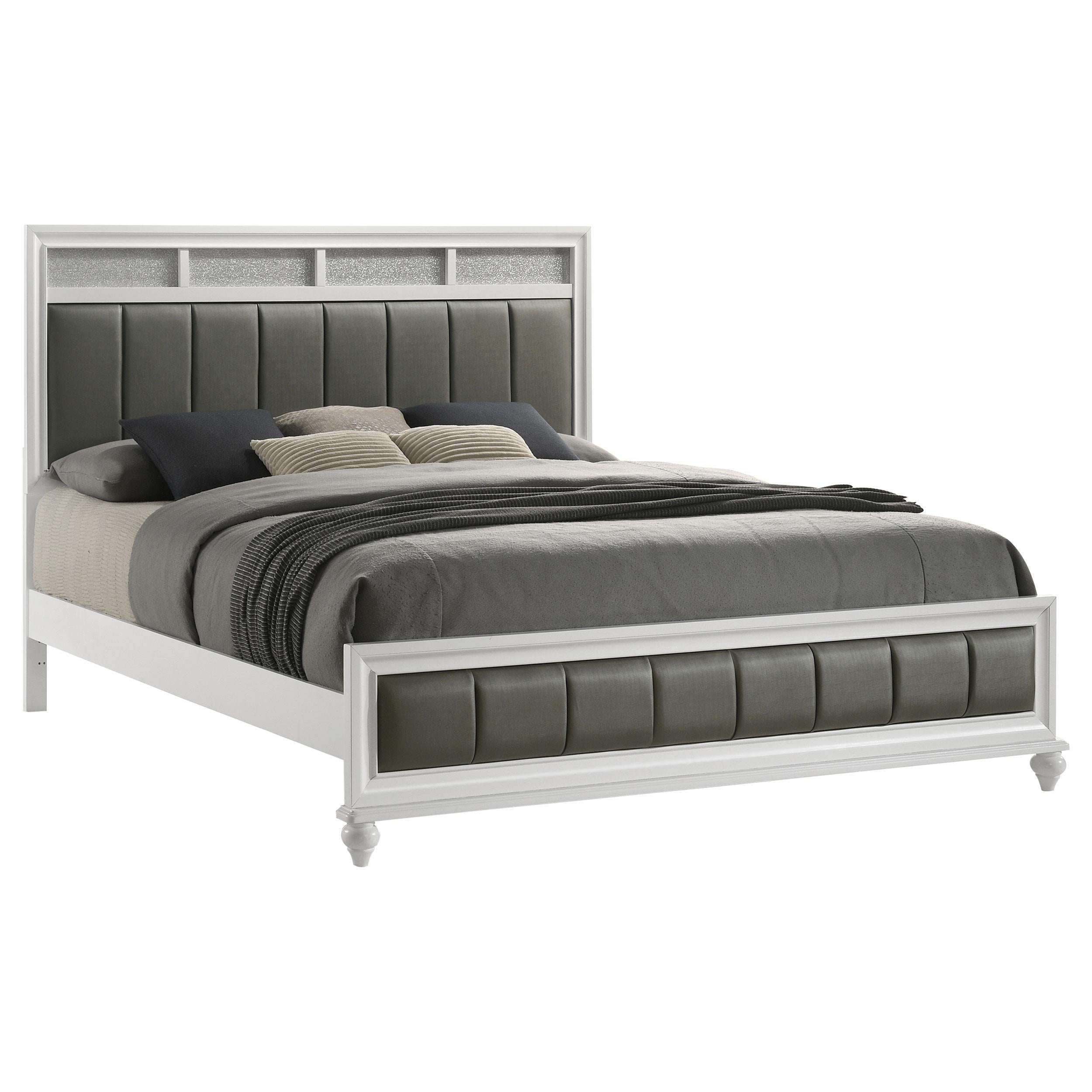  Size_King  -- Coaster Furniture Barzini Upholstered Panel Bed IMAGE 2