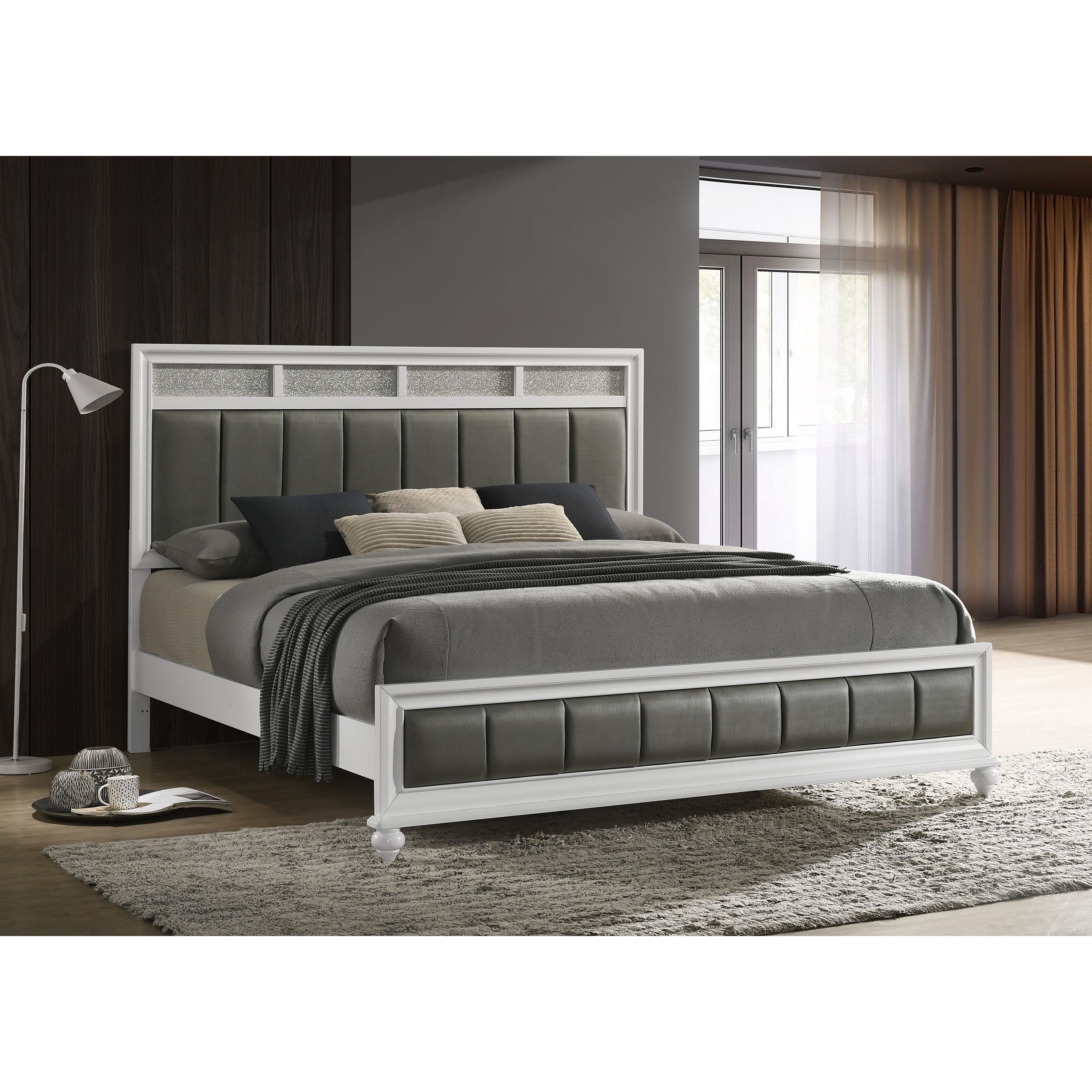  Size_King  -- Coaster Furniture Barzini Upholstered Panel Bed IMAGE 6