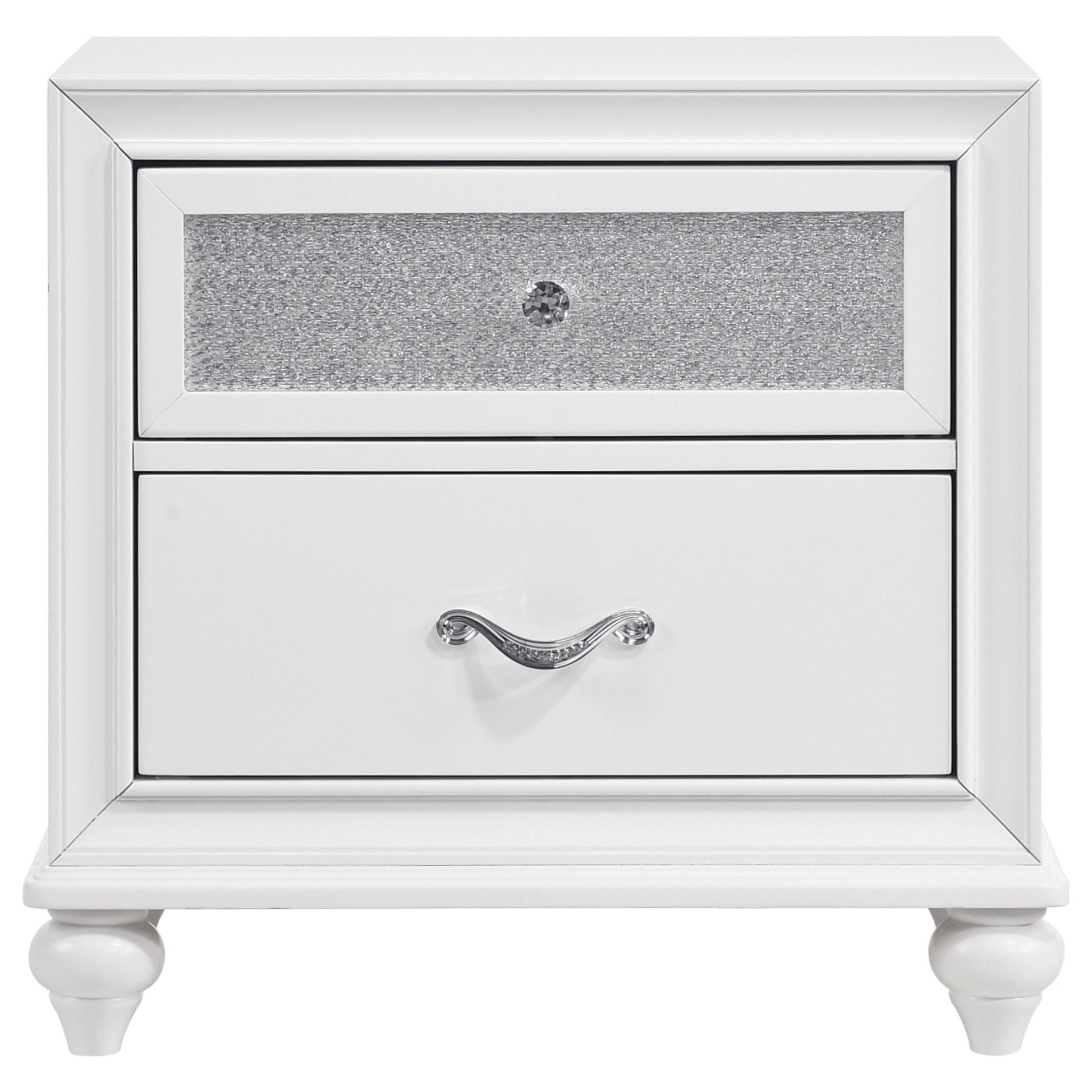  Coaster Furniture Barzini 205892 2-Drawer Nightstand - White IMAGE 2