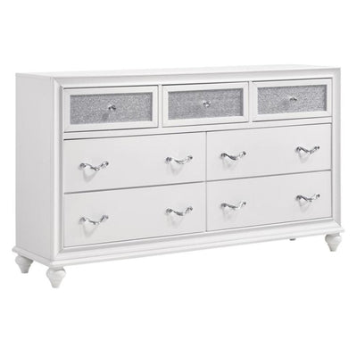 Coaster Furniture Barzini 205893 7-Drawer Dresser - White IMAGE 1