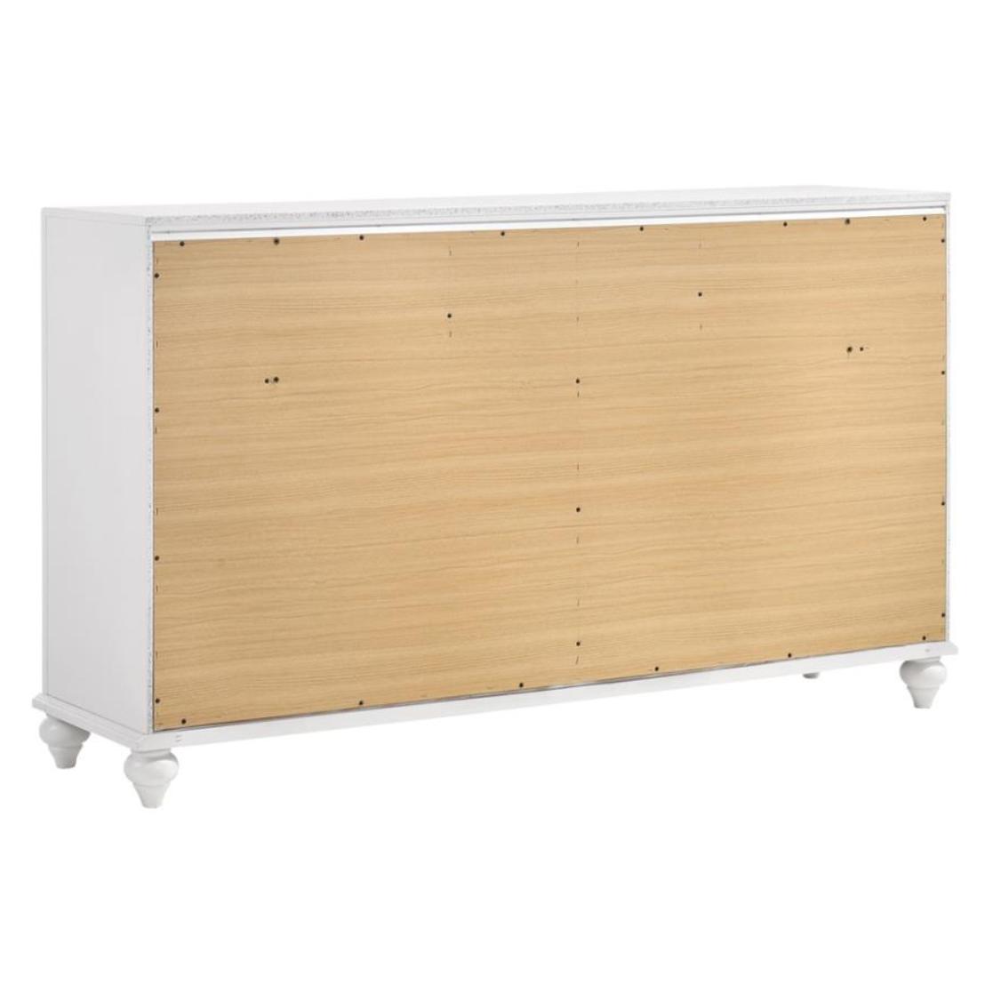  Coaster Furniture Barzini 205893 7-Drawer Dresser - White IMAGE 4