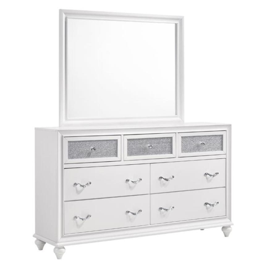  Coaster Furniture Barzini 205893 7-Drawer Dresser - White IMAGE 5