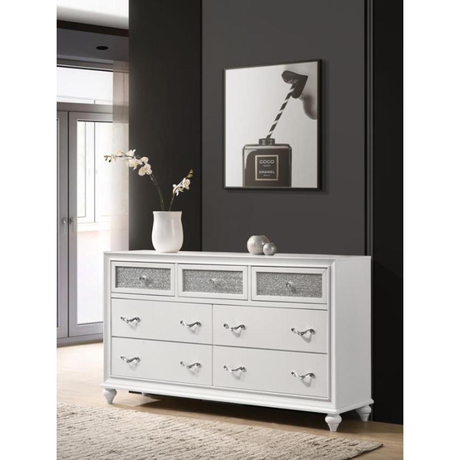  Coaster Furniture Barzini 205893 7-Drawer Dresser - White IMAGE 7