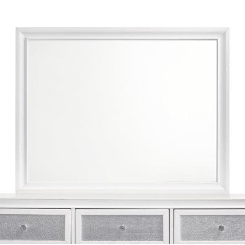  Coaster Furniture Barzini 205894 Dresser Mirror - White IMAGE 1