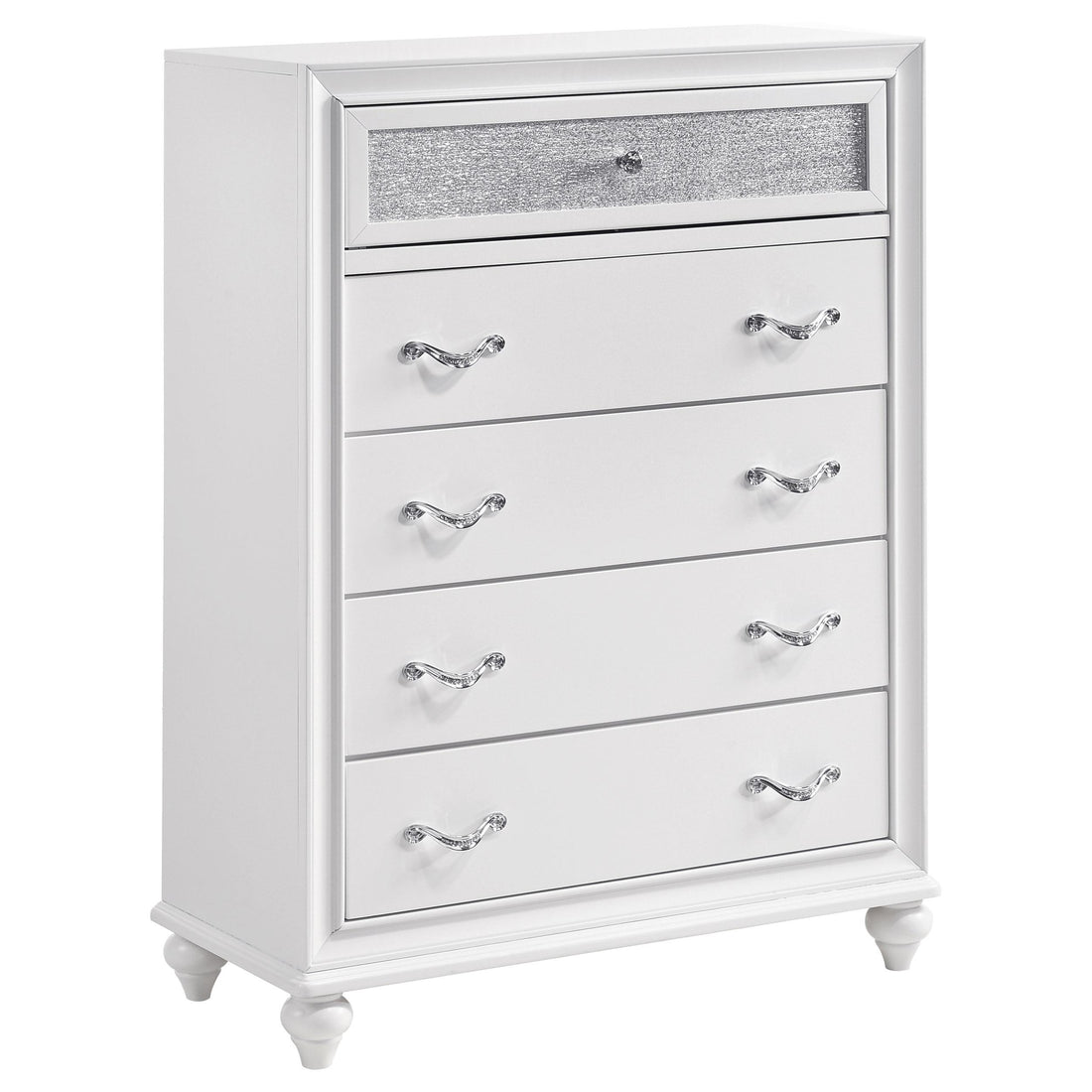  Coaster Furniture Barzini 205895 5-Drawer Bedroom Chest - White IMAGE 1