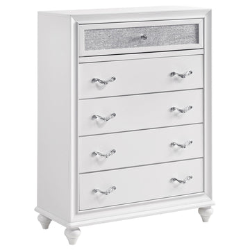  Coaster Furniture Barzini 205895 5-Drawer Bedroom Chest - White IMAGE 1