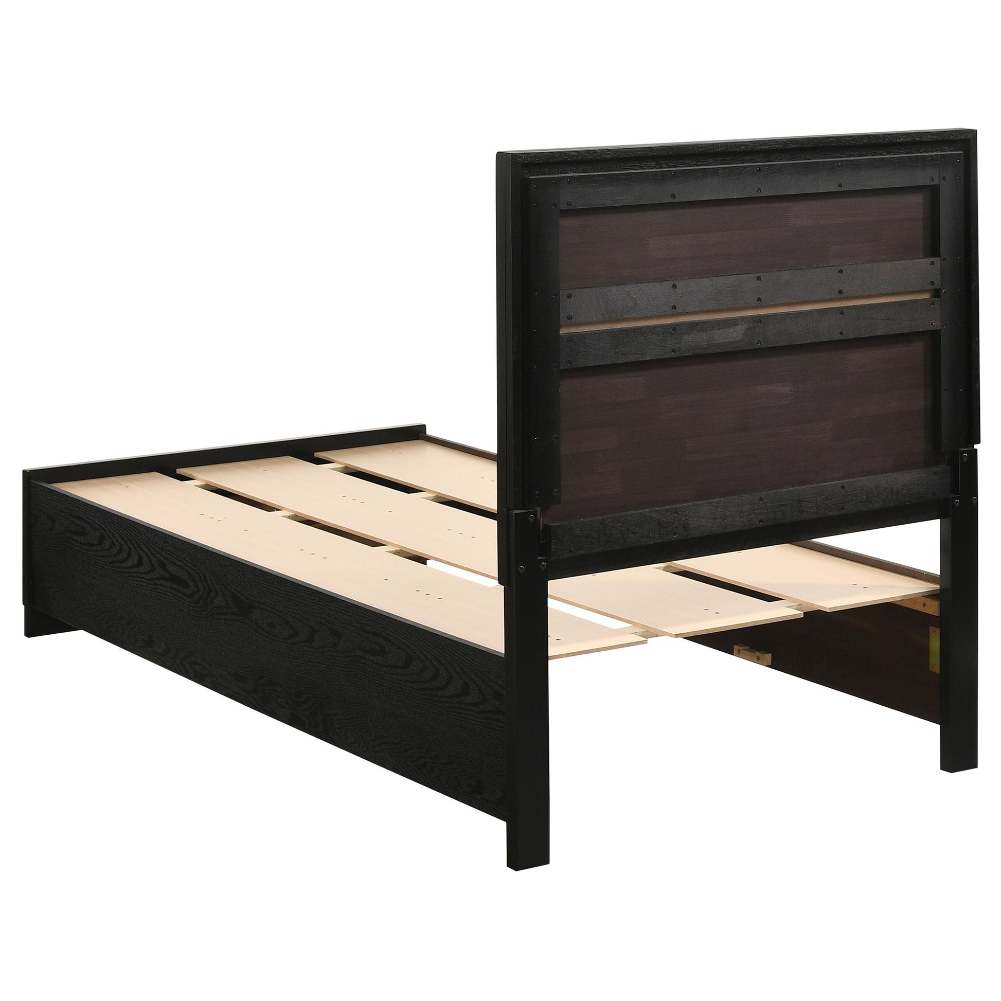  Size_Twin  -- Miranda 206361T 51-inch Wood Twin Storage Panel Bed - Black IMAGE 6
