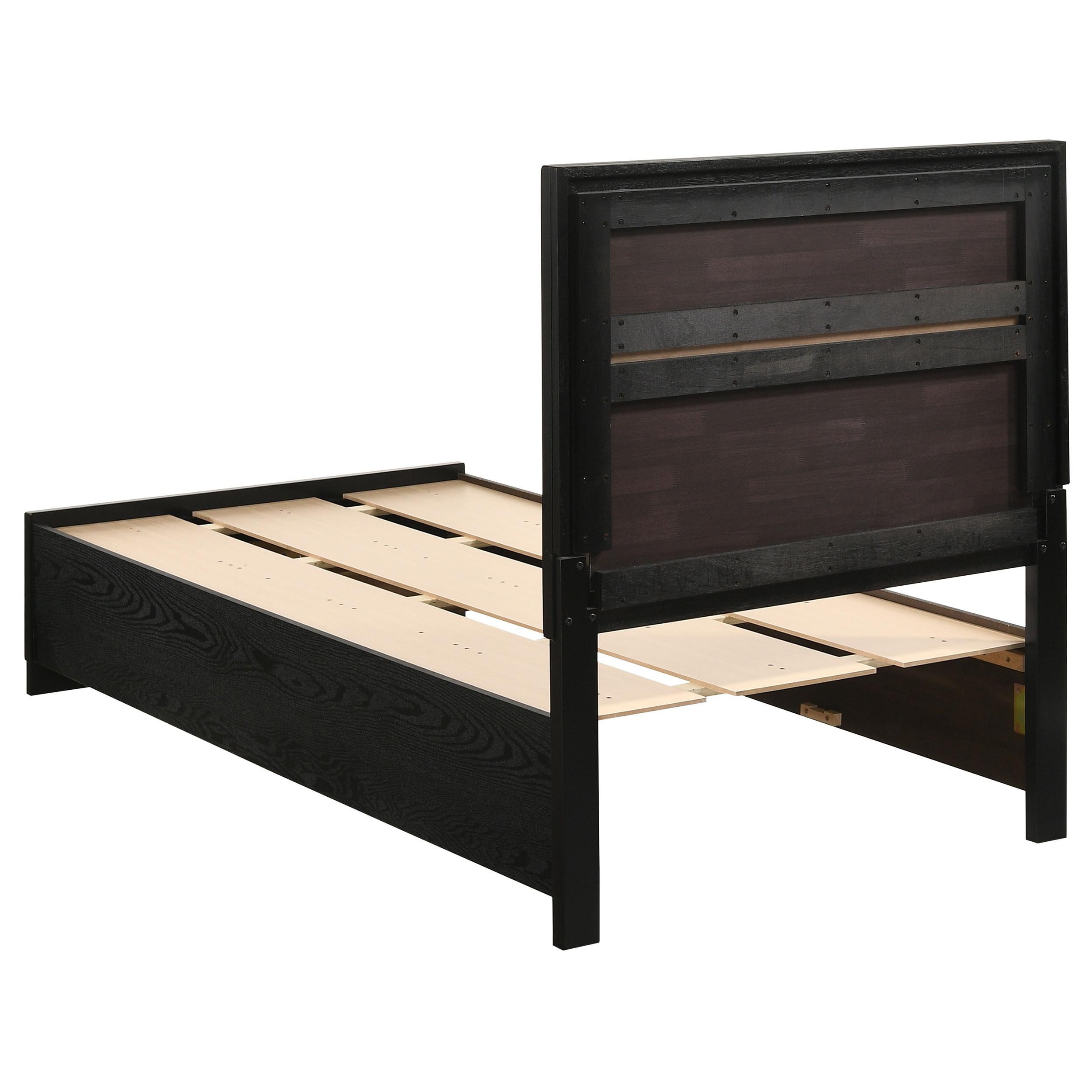  Size_Twin  -- Miranda 206361T 51-inch Wood Twin Storage Panel Bed - Black IMAGE 6