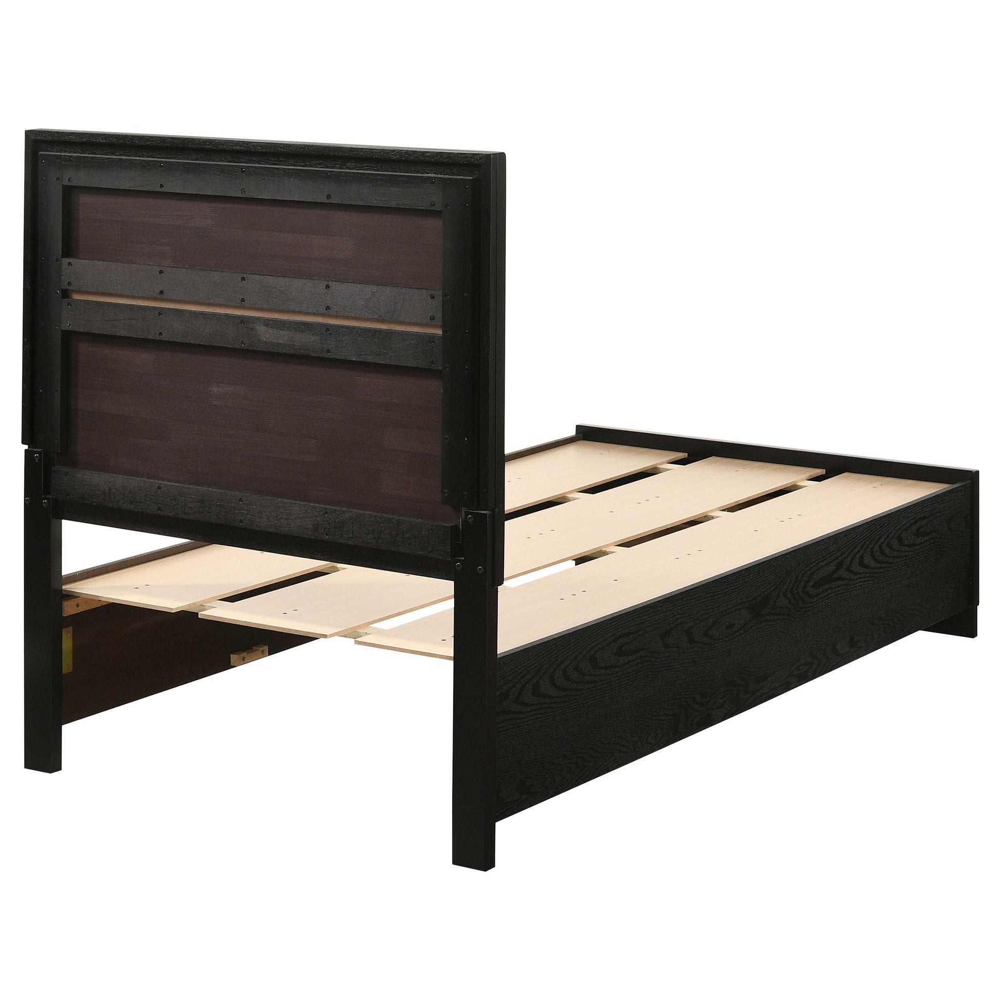  Size_Twin  -- Miranda 206361T 51-inch Wood Twin Storage Panel Bed - Black IMAGE 8