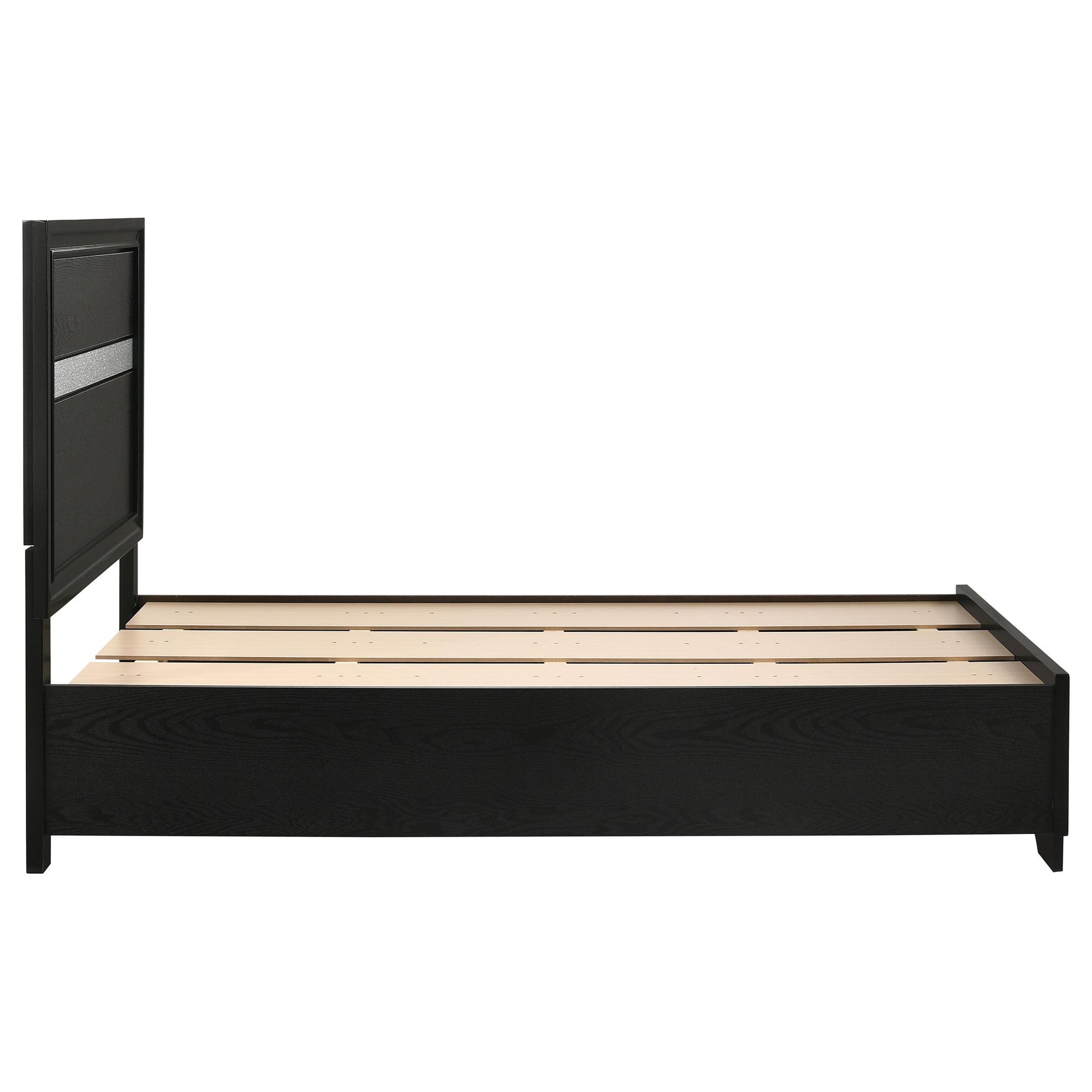  Size_Twin  -- Miranda 206361T 51-inch Wood Twin Storage Panel Bed - Black IMAGE 9