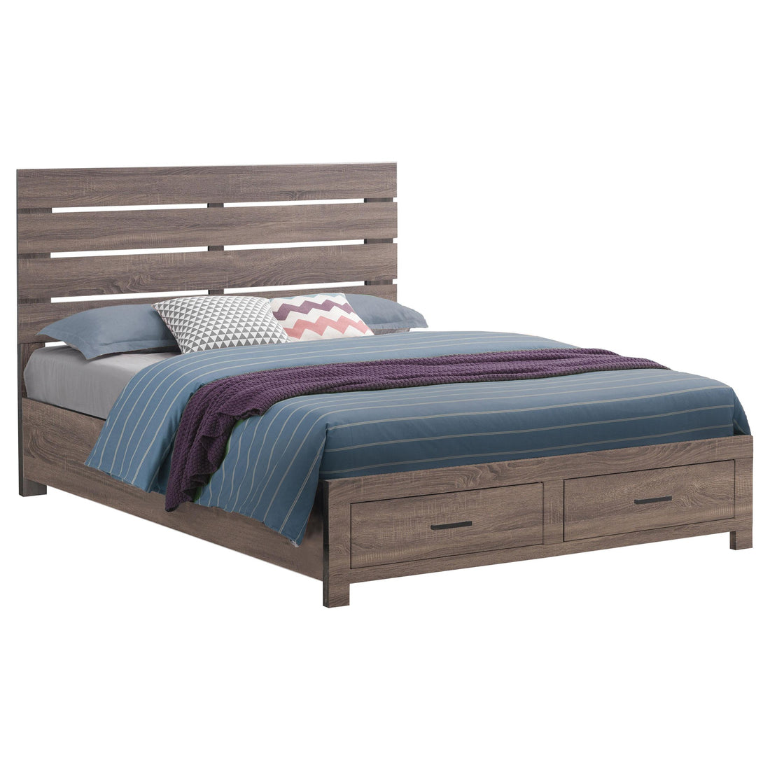  Size_Queen  -- Coaster Furniture Brantford Panel Bed with Storage IMAGE 1