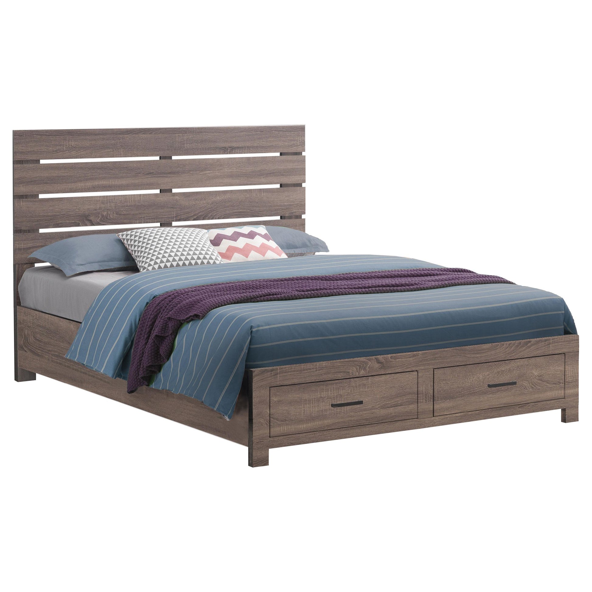  Size_Queen  -- Coaster Furniture Brantford Panel Bed with Storage IMAGE 2