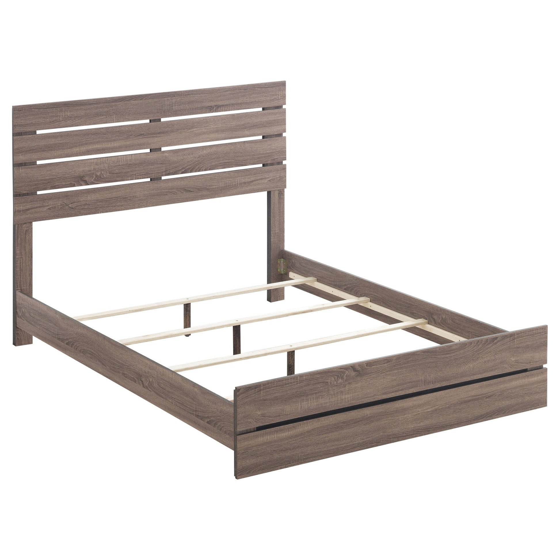  Size_Queen  -- Brantford 207041Q Wood Queen Panel Bed - Barrel Oak IMAGE 1