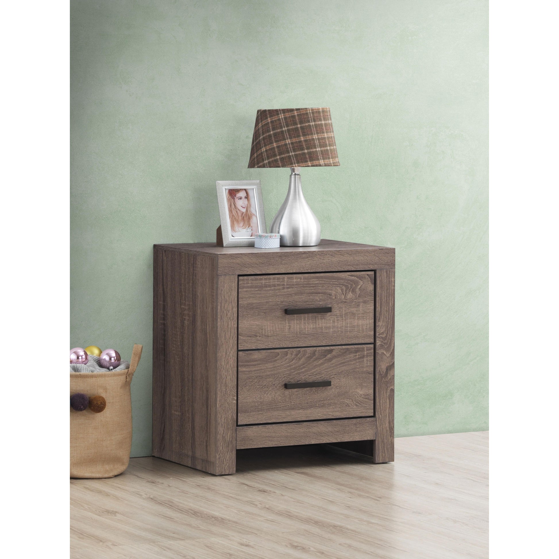  Coaster Furniture Brantford 207042 2-Drawer Nightstand - Barrel Oak IMAGE 10