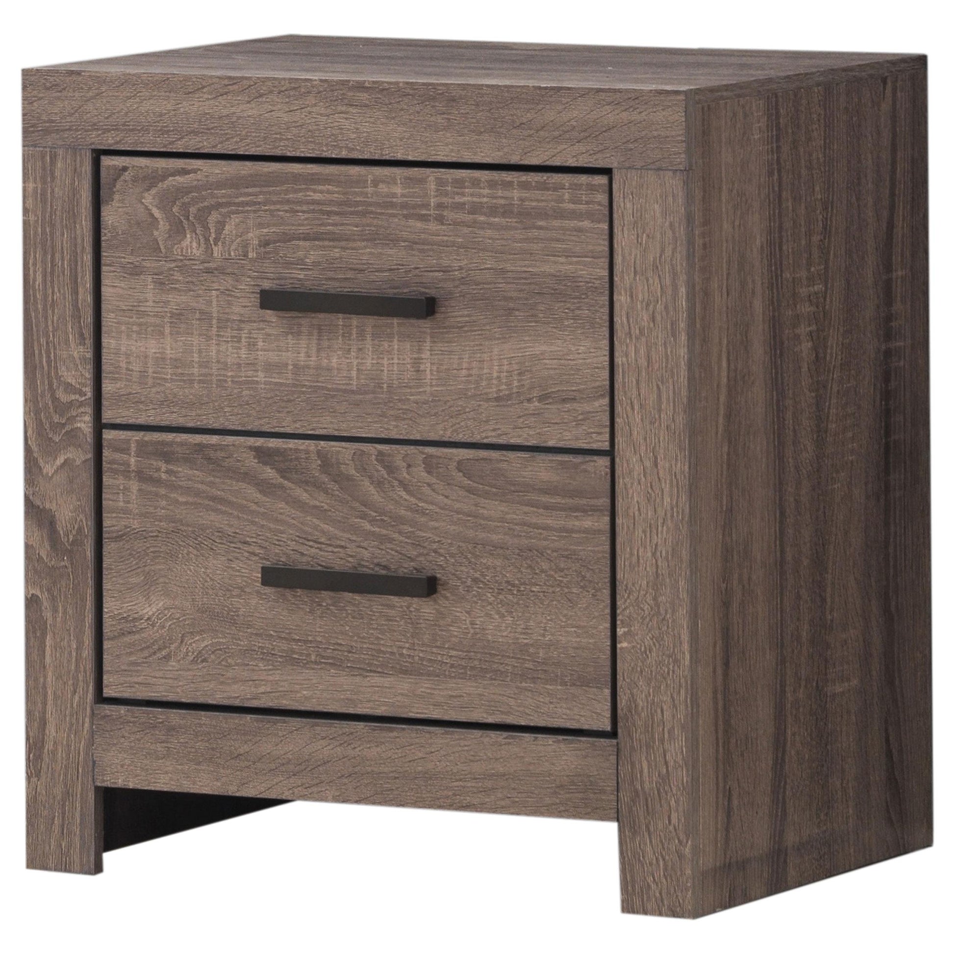  Coaster Furniture Brantford 207042 2-Drawer Nightstand - Barrel Oak IMAGE 3