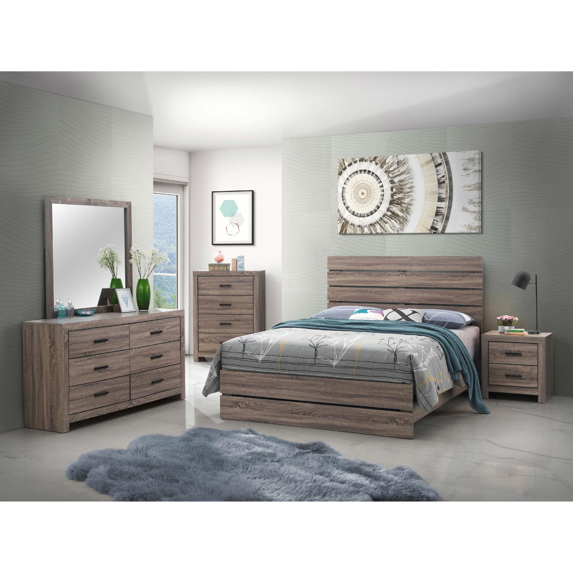  Coaster Furniture Brantford 207043 6-Drawer Dresser - Barrel Oak IMAGE 10