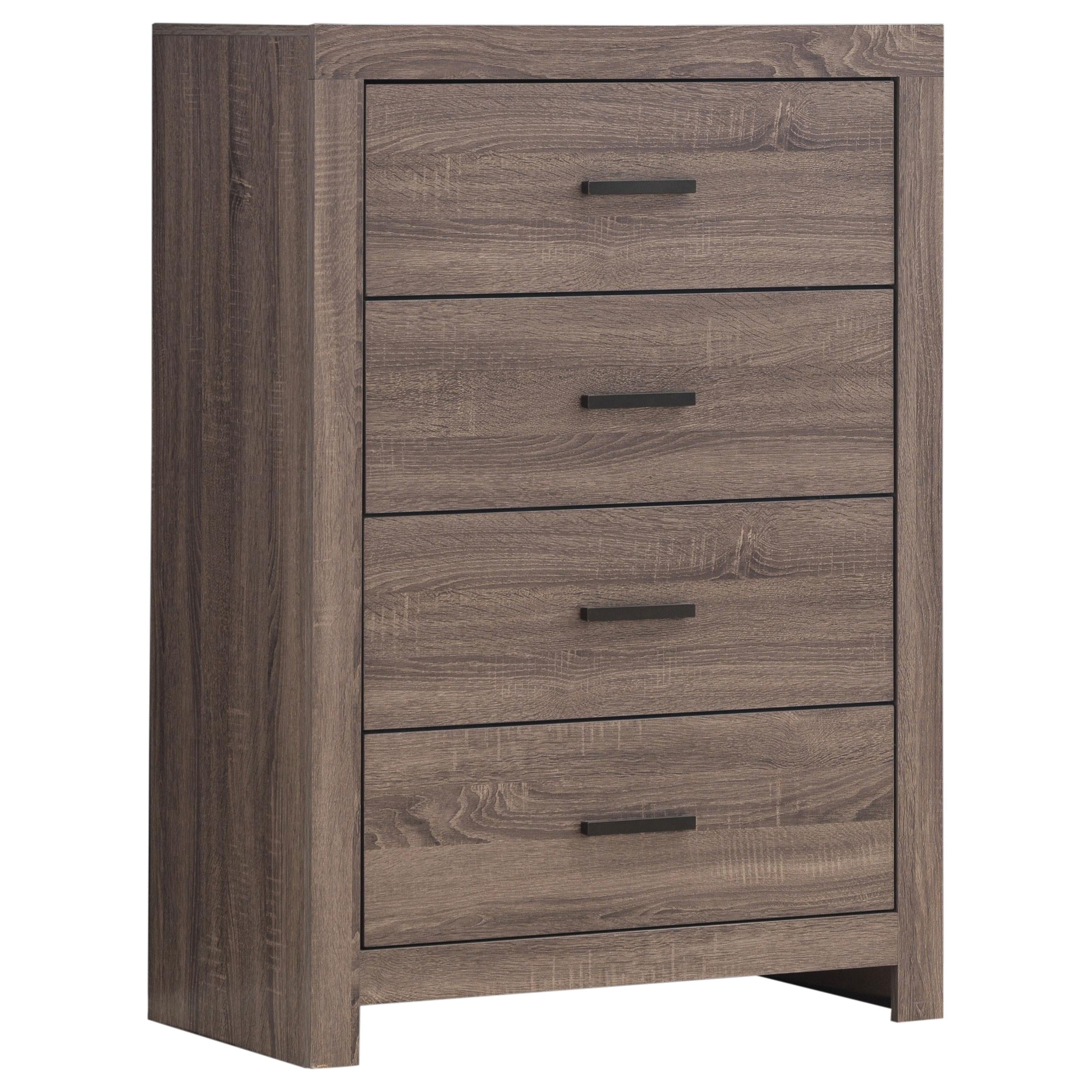  Coaster Furniture Brantford 207045 4-Drawer Bedroom Chest - Barrel Oak IMAGE 1
