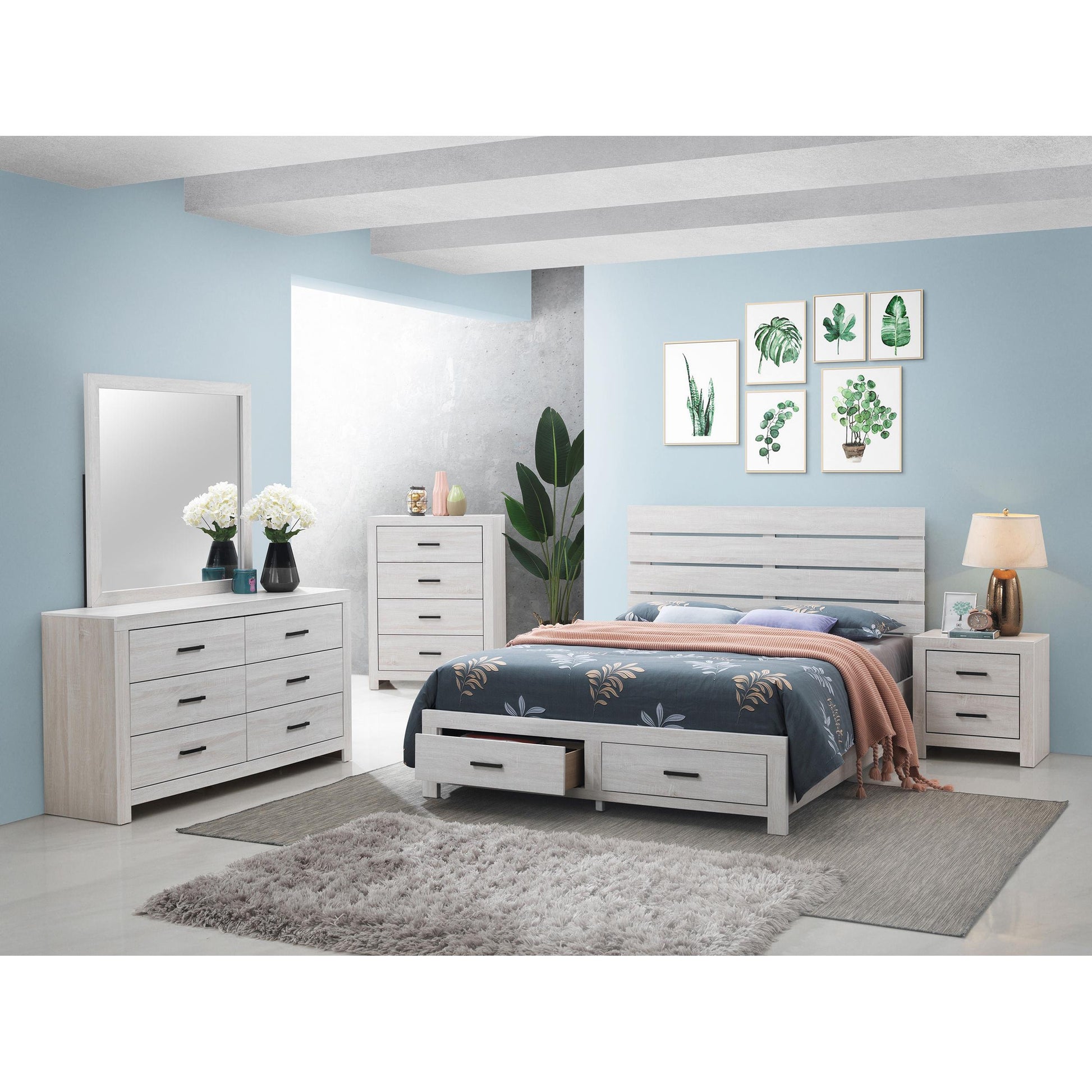  Coaster Furniture Brantford 207053 6-Drawer Dresser - Coastal White IMAGE 10