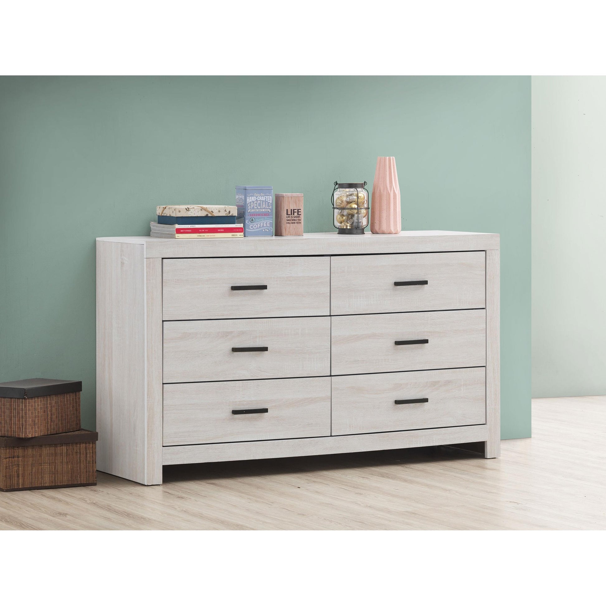  Coaster Furniture Brantford 207053 6-Drawer Dresser - Coastal White IMAGE 9