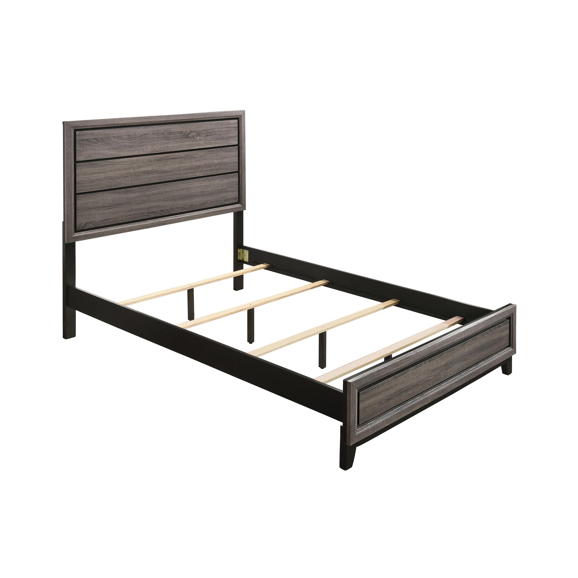 Size_Full  -- Watson 212421F Wood Full Panel Bed - Grey Oak IMAGE 3
