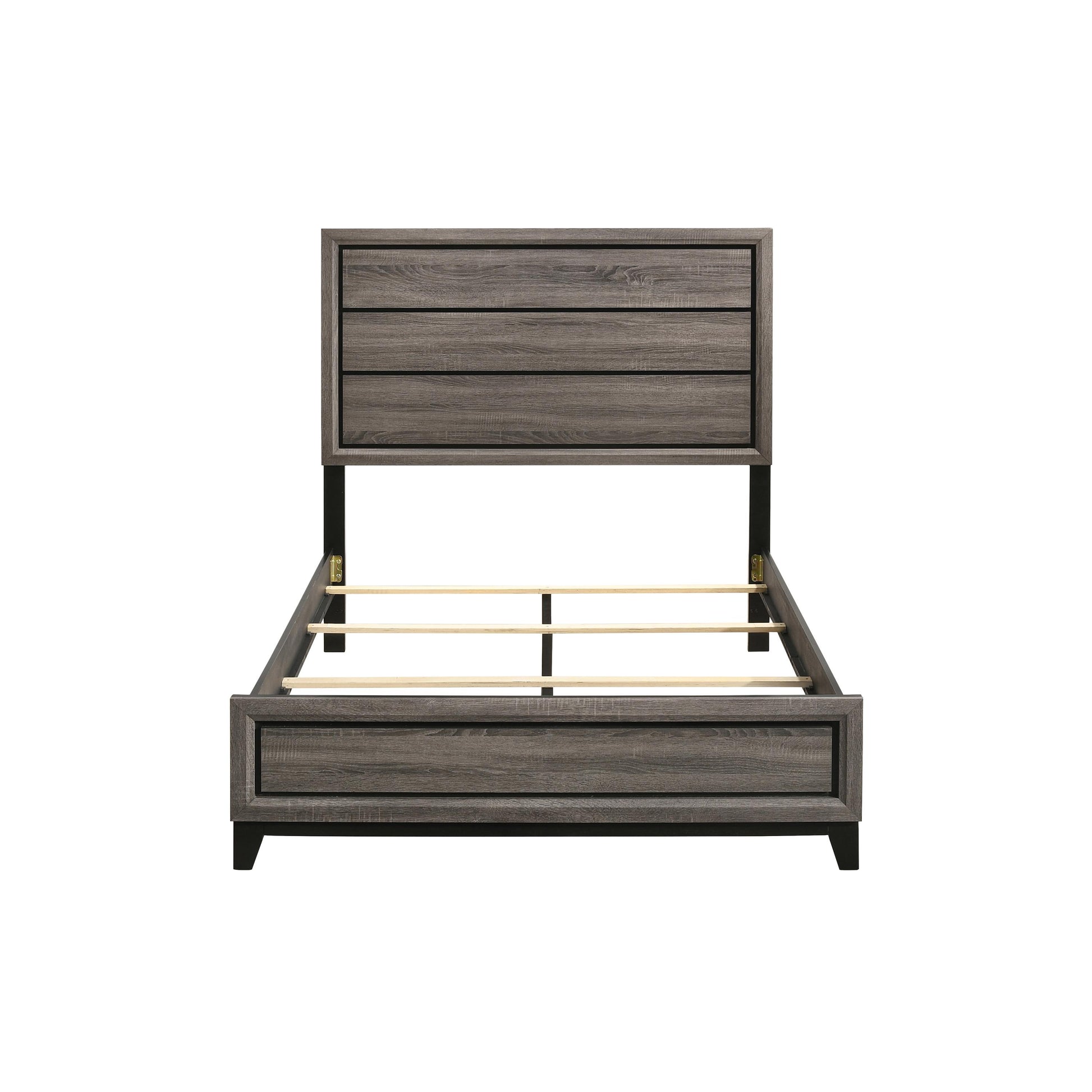  Size_Full  -- Watson 212421F Wood Full Panel Bed - Grey Oak IMAGE 4