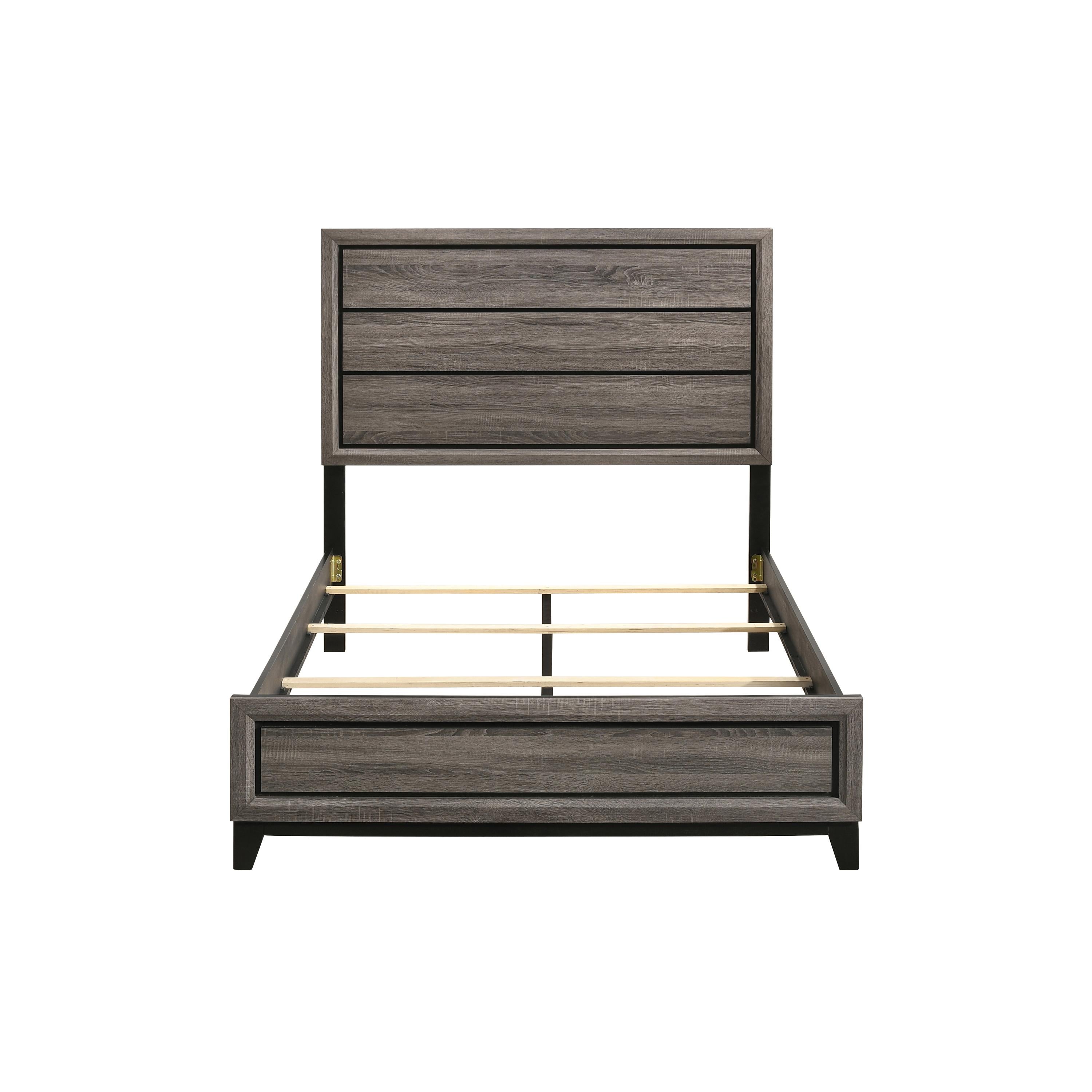  Size_Full  -- Watson 212421F Wood Full Panel Bed - Grey Oak IMAGE 4