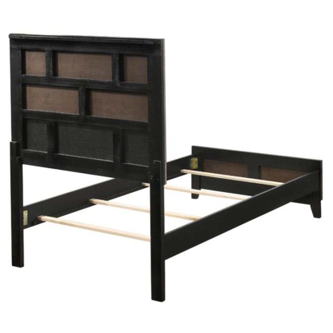  Size_Twin  -- Watson 212421T Wood Twin Panel Bed - Grey Oak IMAGE 4
