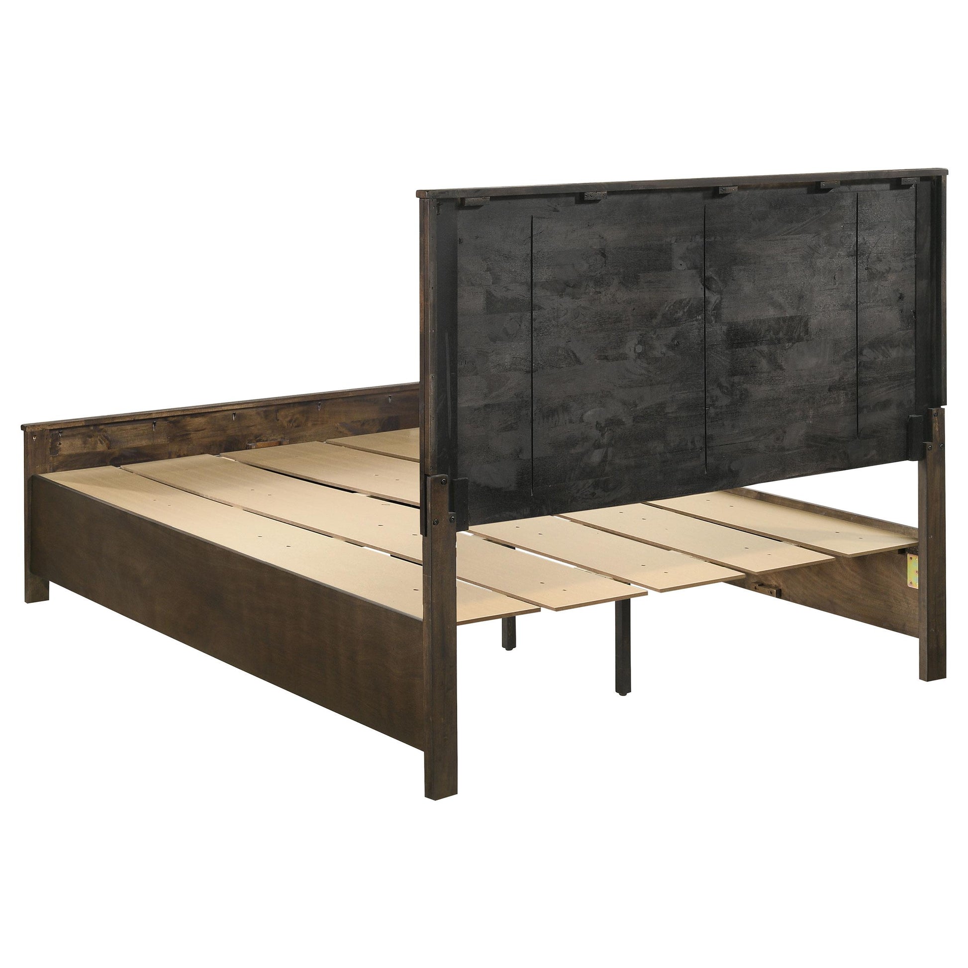  Size_Queen  -- Woodmont 222631Q Wood Queen Storage Panel Bed - Rustic Golden Brown IMAGE 4