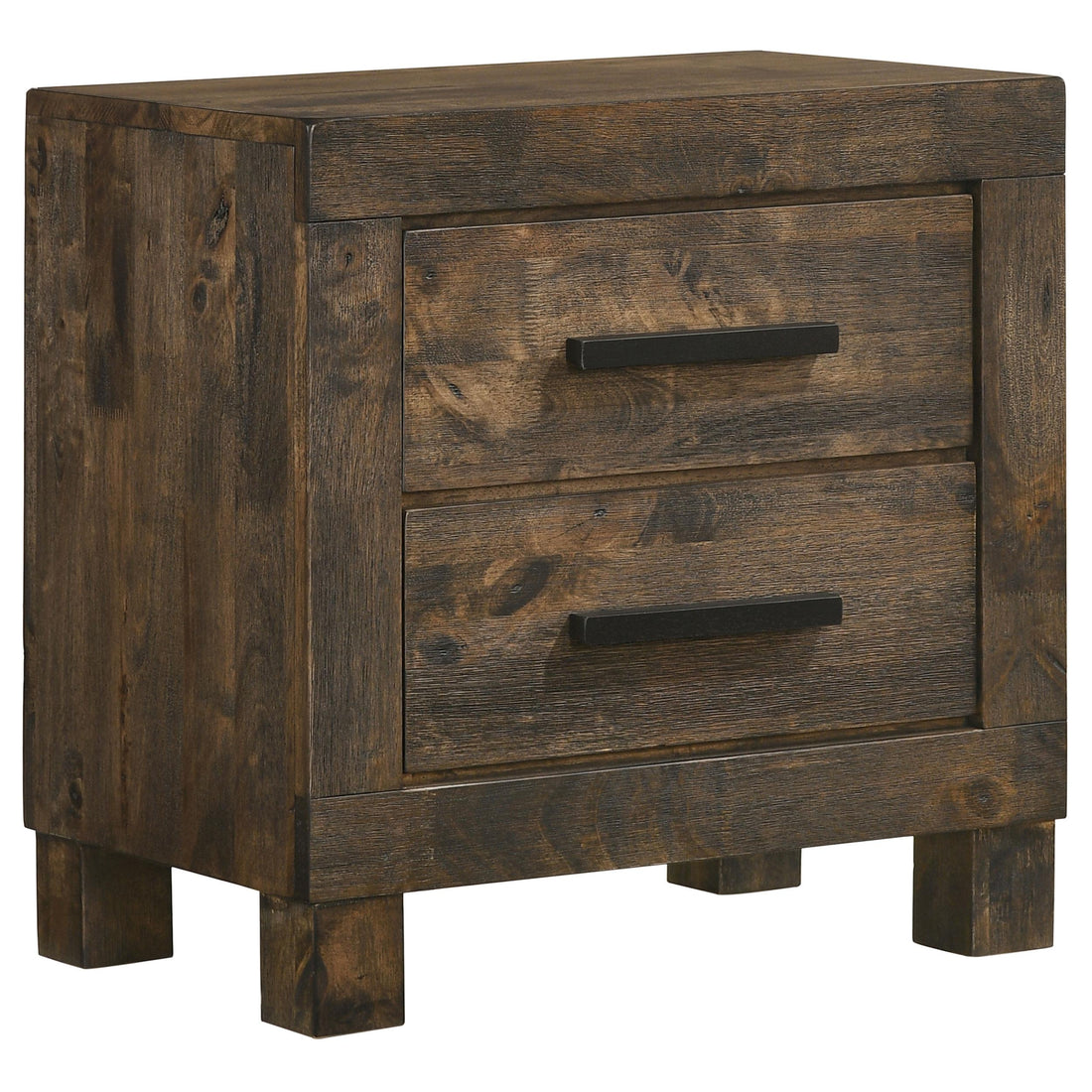  Coaster Furniture Woodmont 222632 2-Drawer Nightstand - Rustic Golden Brown IMAGE 1