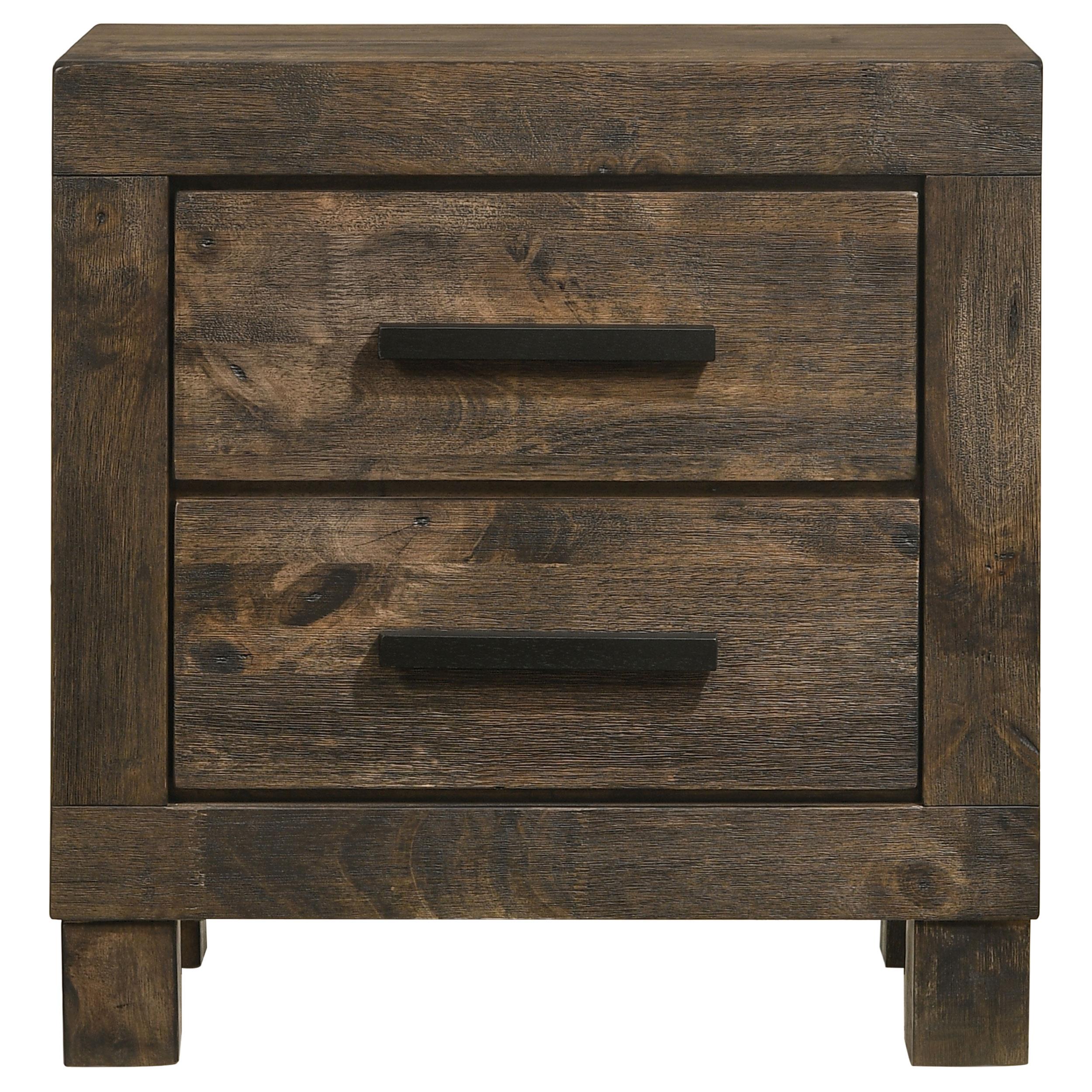  Coaster Furniture Woodmont 222632 2-Drawer Nightstand - Rustic Golden Brown IMAGE 2
