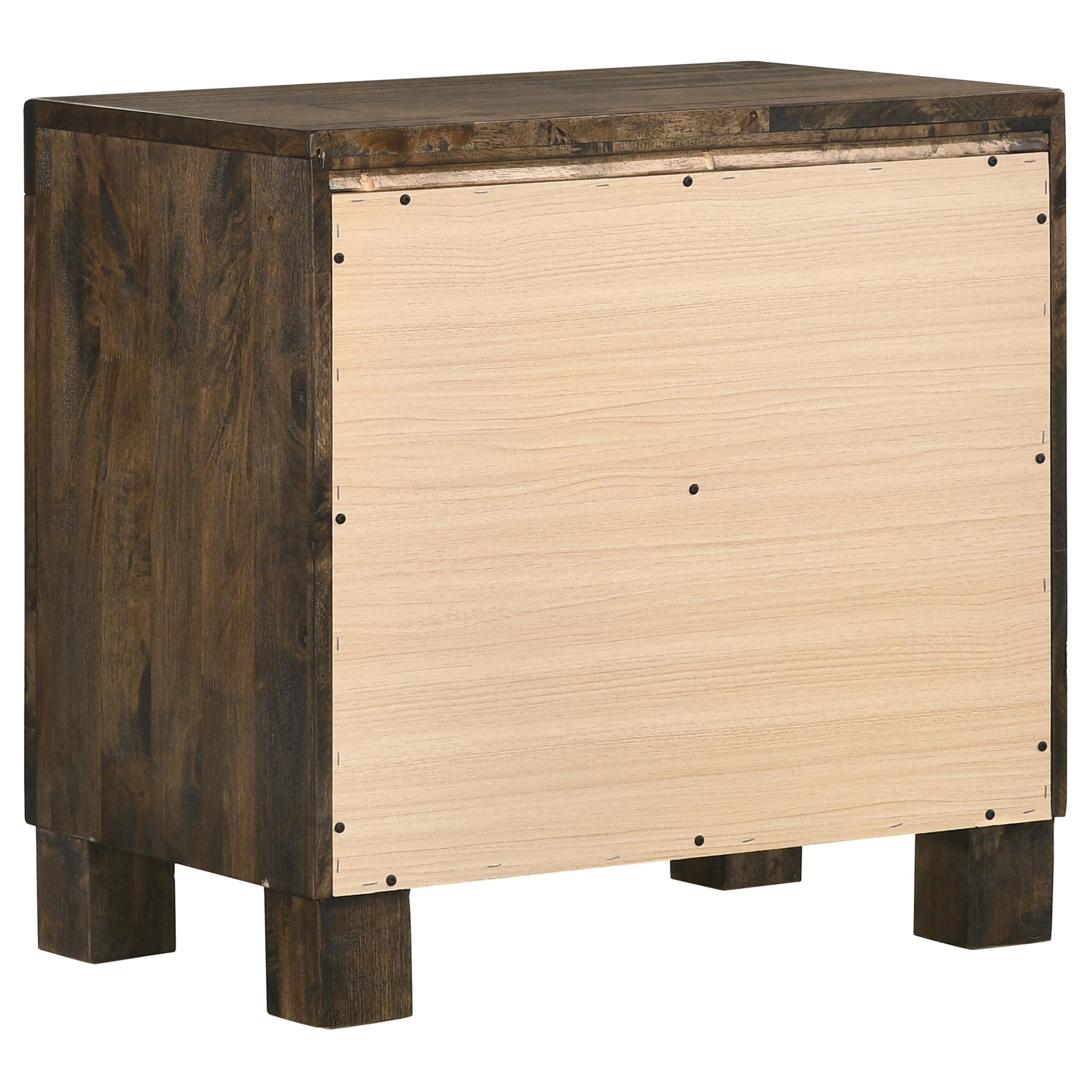  Coaster Furniture Woodmont 222632 2-Drawer Nightstand - Rustic Golden Brown IMAGE 5