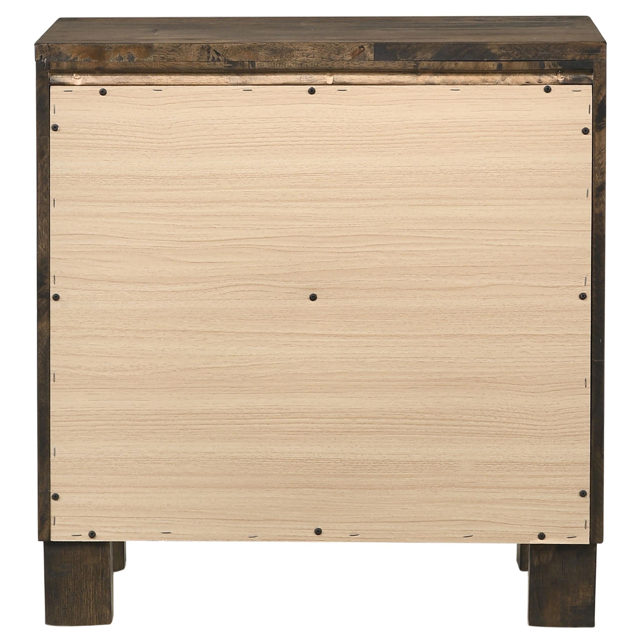  Coaster Furniture Woodmont 222632 2-Drawer Nightstand - Rustic Golden Brown IMAGE 6