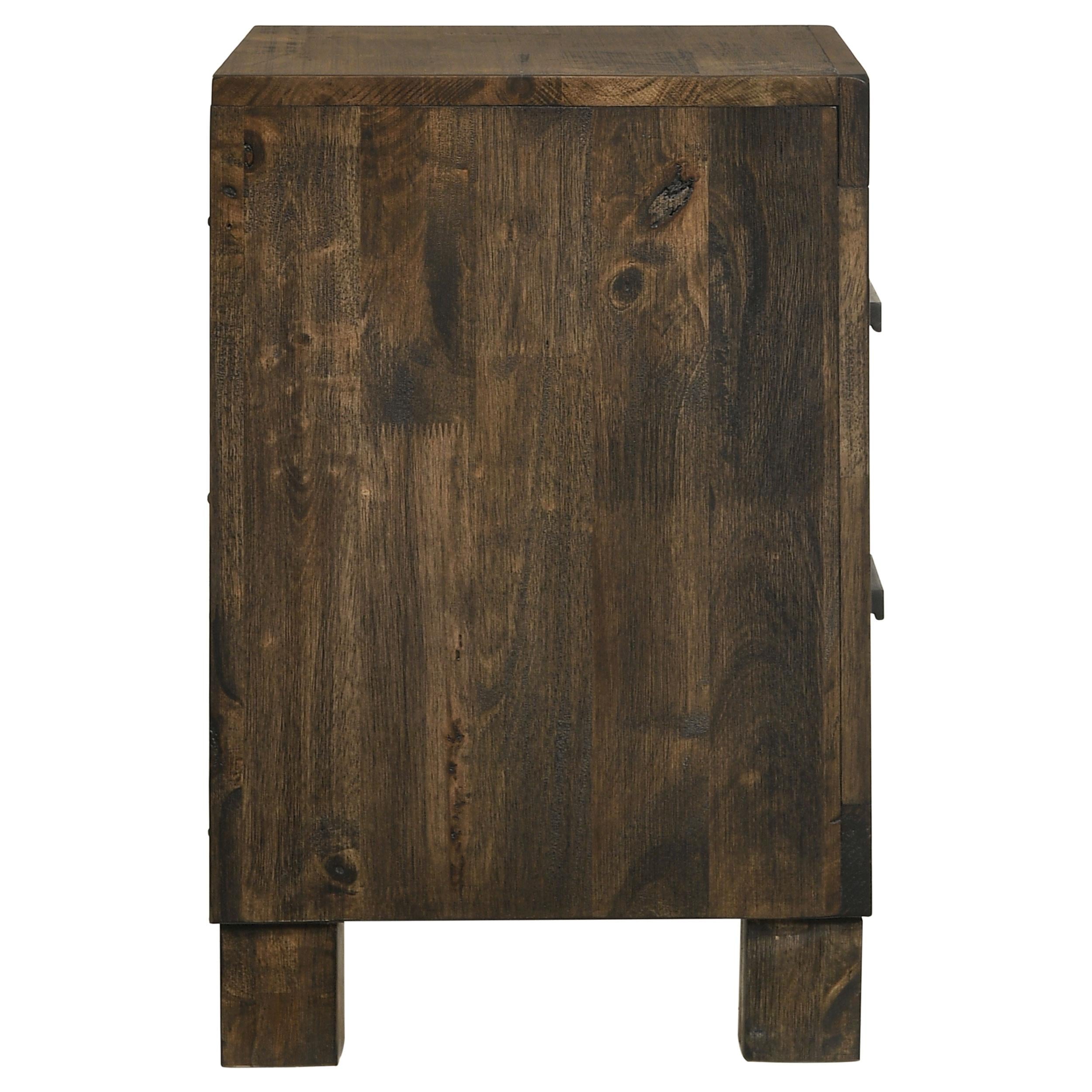  Coaster Furniture Woodmont 222632 2-Drawer Nightstand - Rustic Golden Brown IMAGE 8