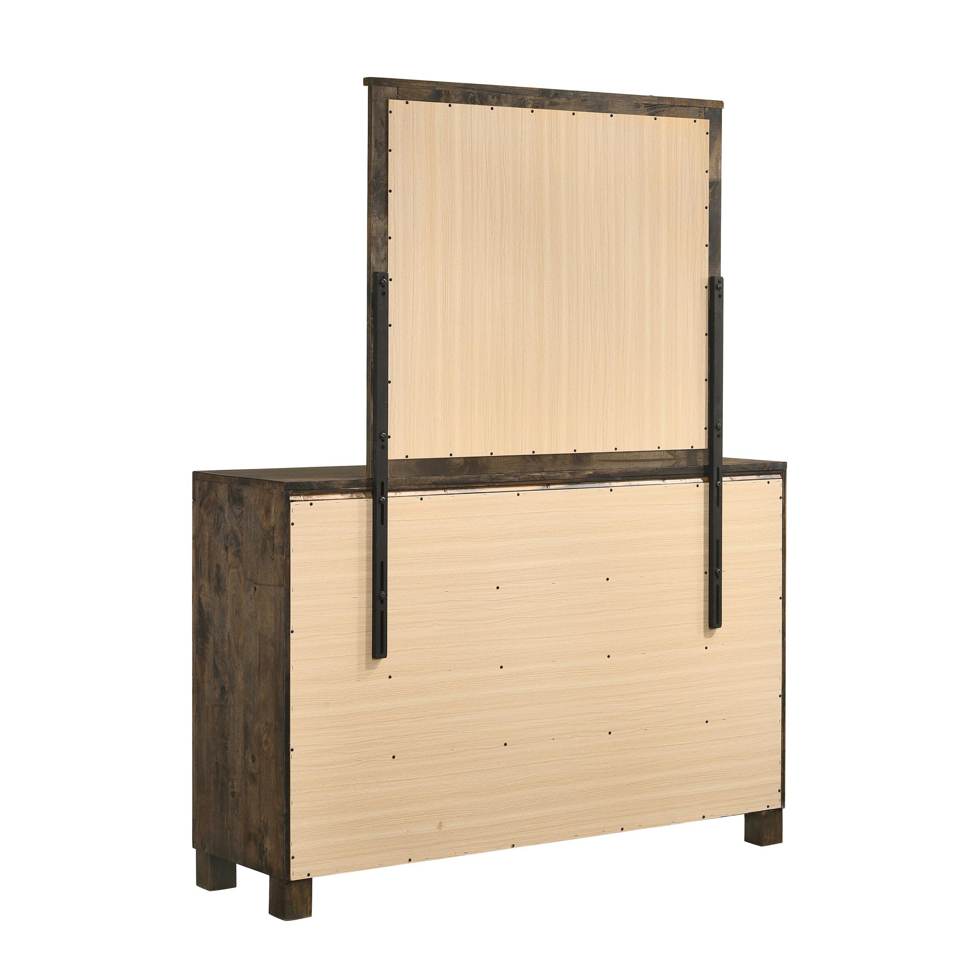  Coaster Furniture Woodmont 222634 Dresser Mirror - Rustic Golden Brown IMAGE 5