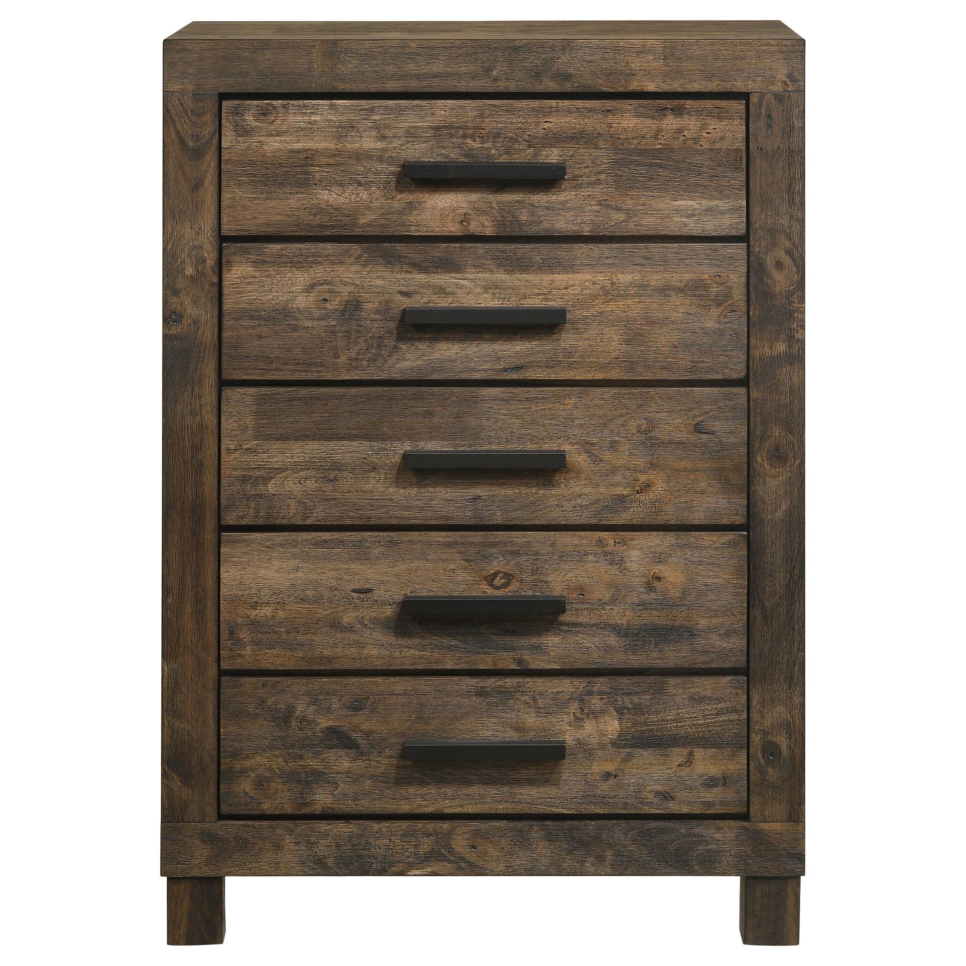  Coaster Furniture Woodmont 222635 5-Drawer Bedroom Chest - Rustic Golden Brown IMAGE 2