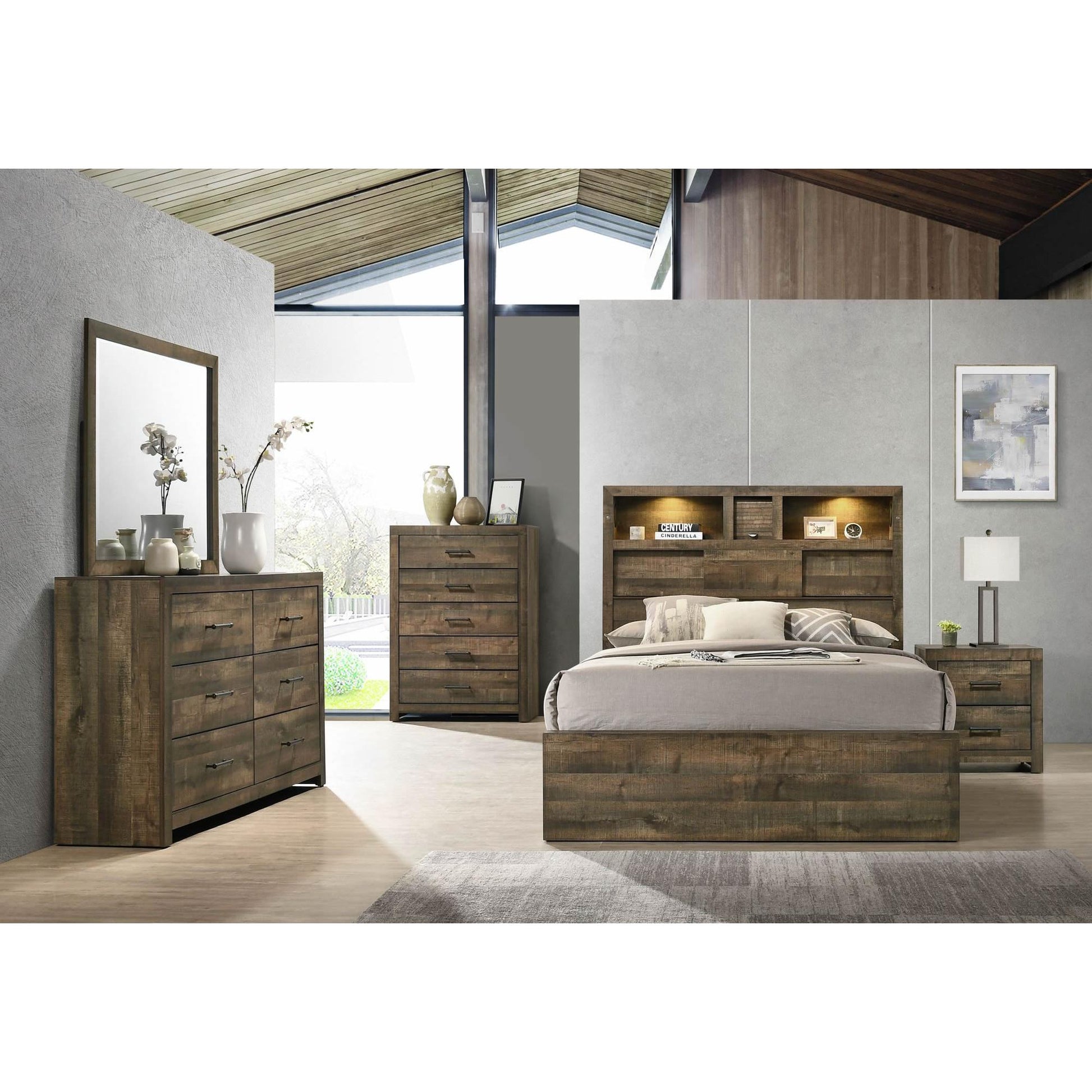  Size_Queen  -- Bailey BY520QB Queen Bookcase Bed with Bluetooth IMAGE 11
