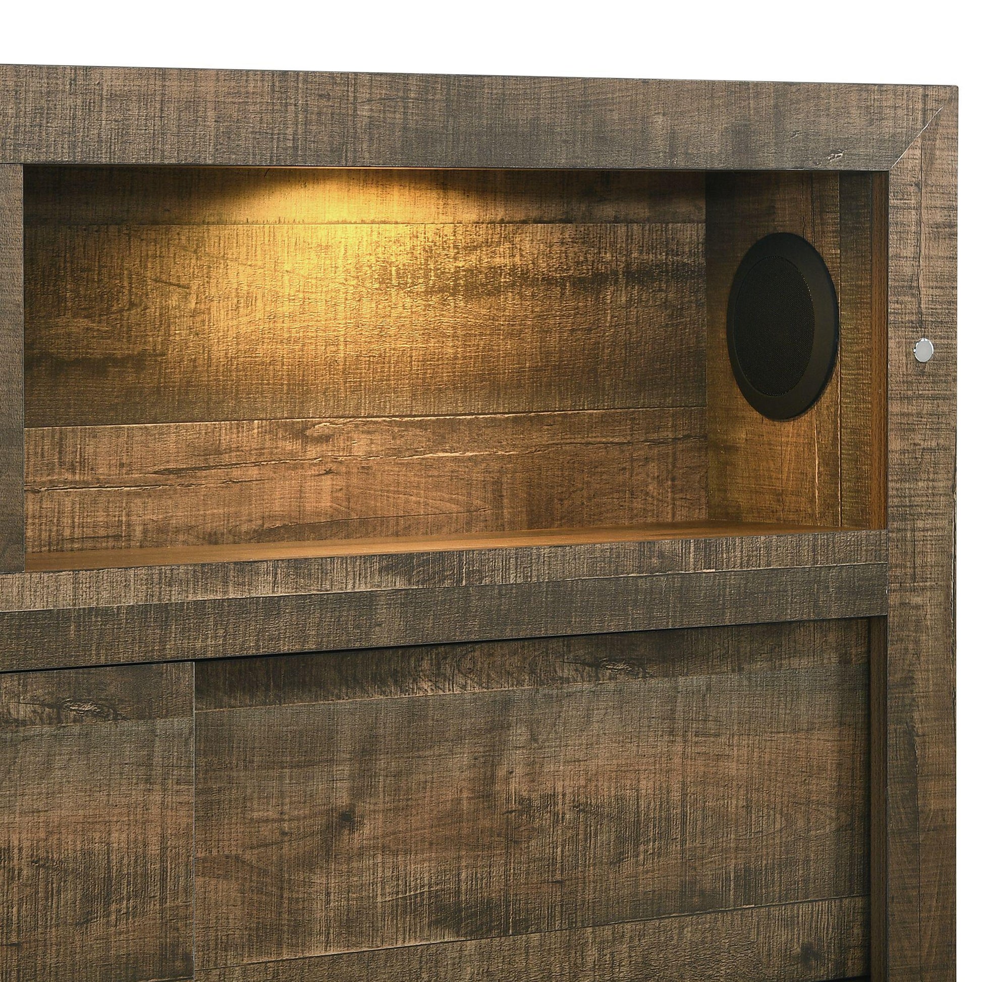  Size_Queen  -- Bailey BY520QB Queen Bookcase Bed with Bluetooth IMAGE 6