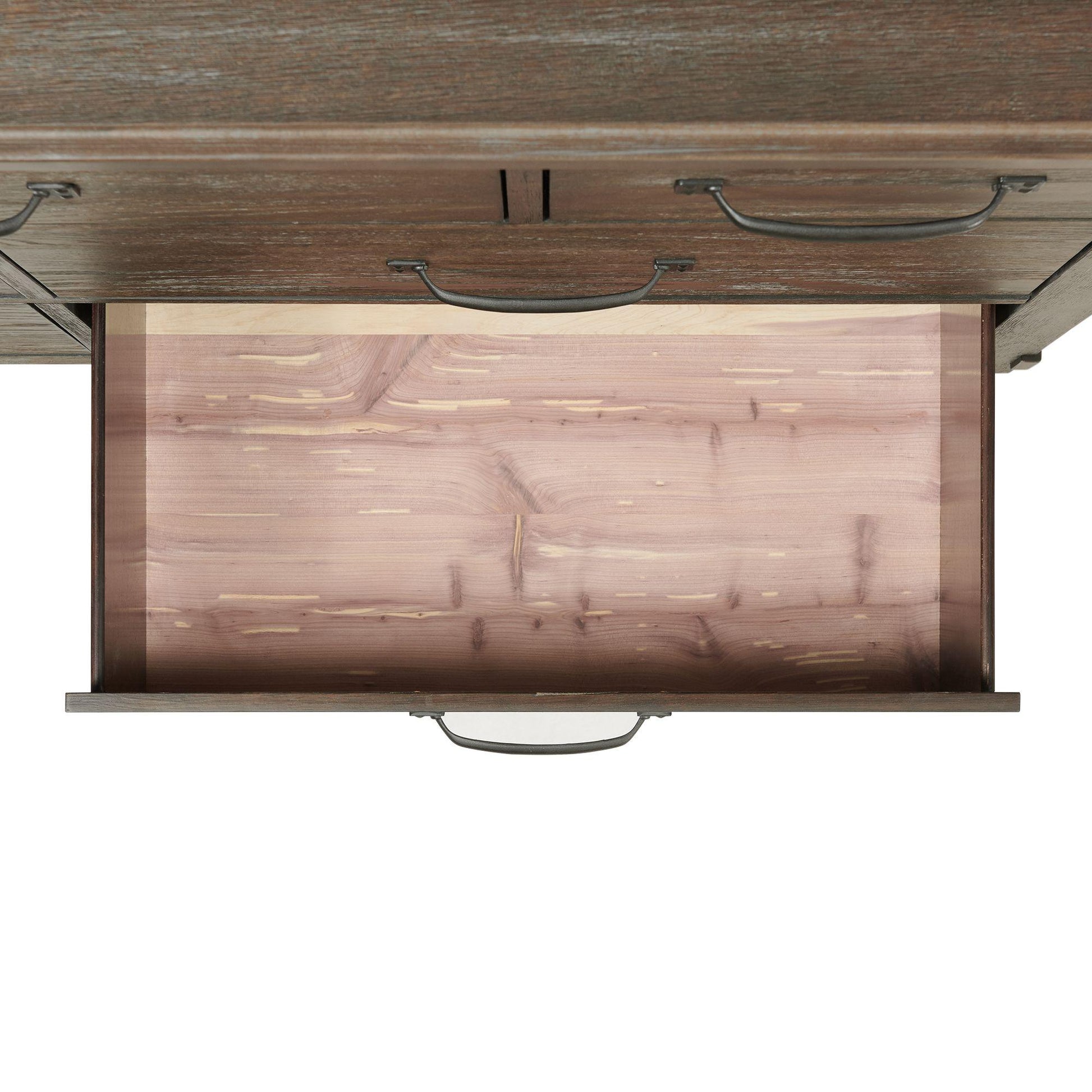  Elements International Scott SC300DRMR Dresser with Mirror Set - Walnut IMAGE 7