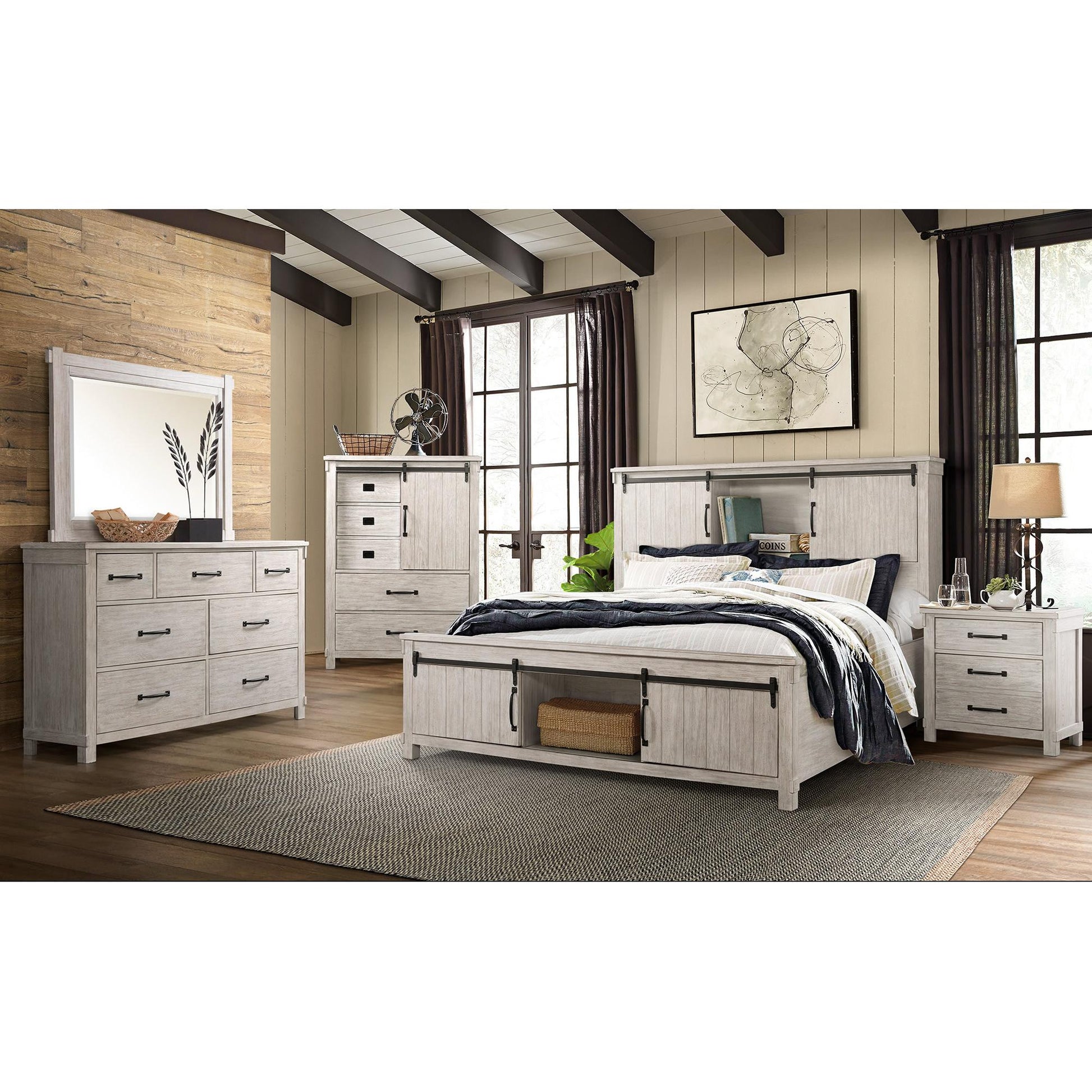  Elements International Scott SC670QB Queen Platform Storage Bed IMAGE 11