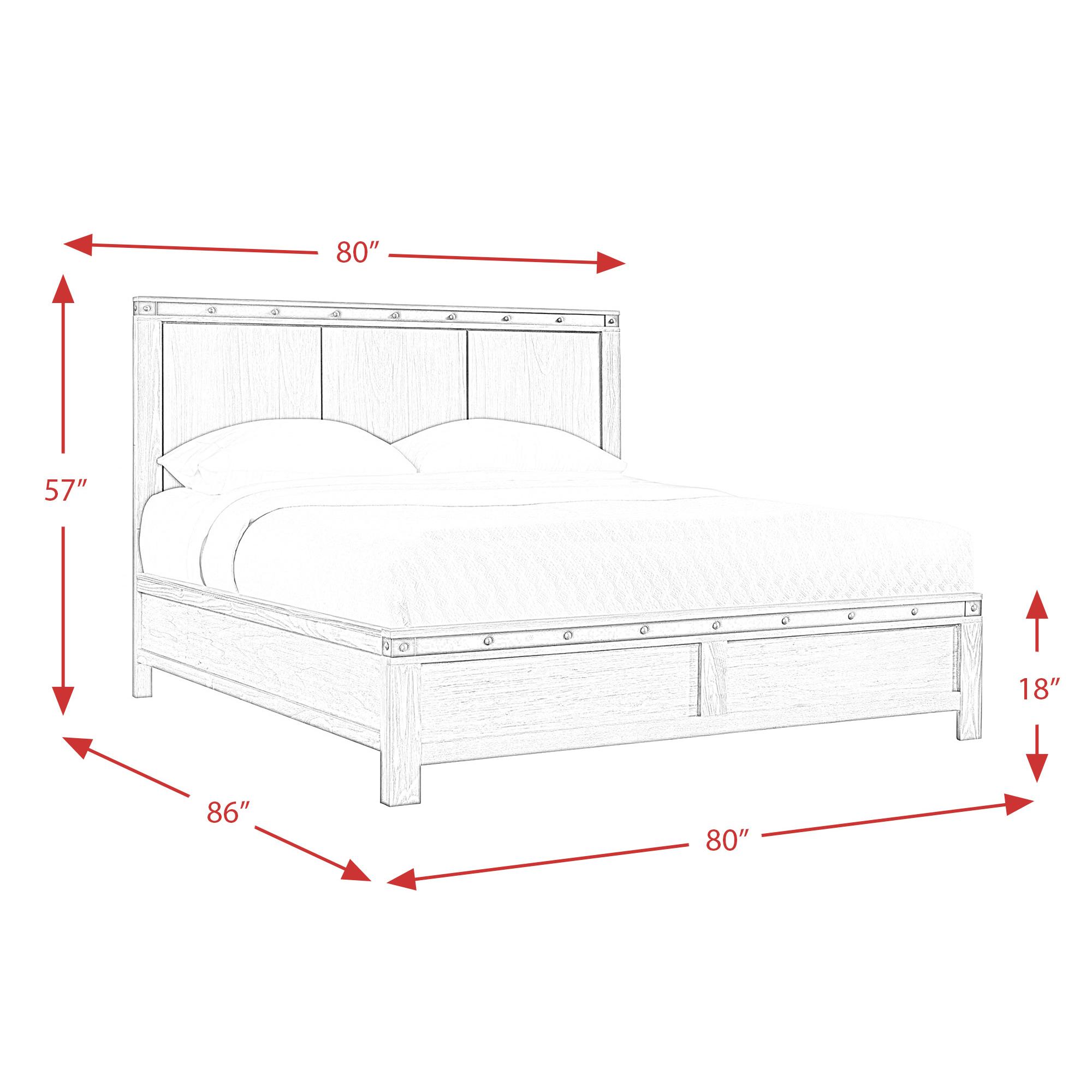  Elements International Wade WE600KB King Panel Bed IMAGE 10