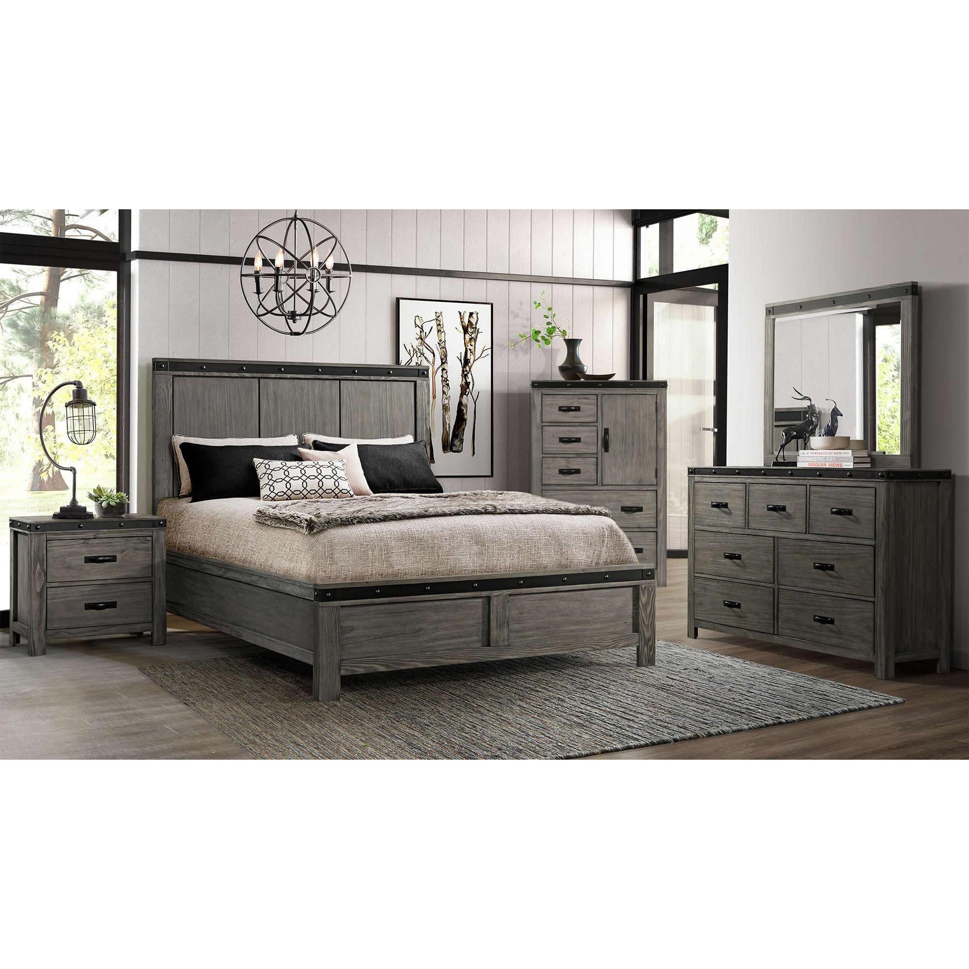  Elements International Wade WE600KB King Panel Bed IMAGE 8