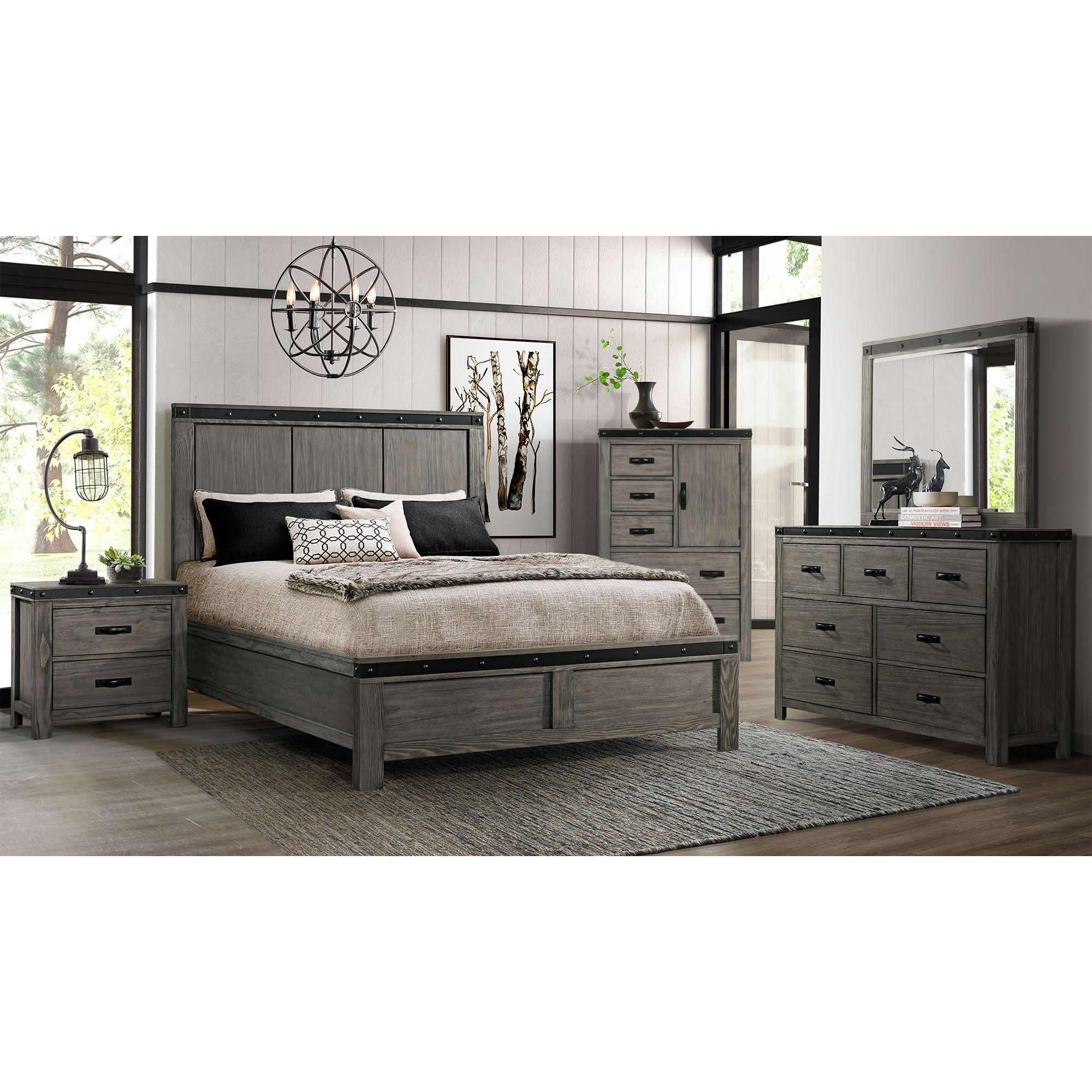  Elements International Wade WE600KB King Panel Bed IMAGE 8