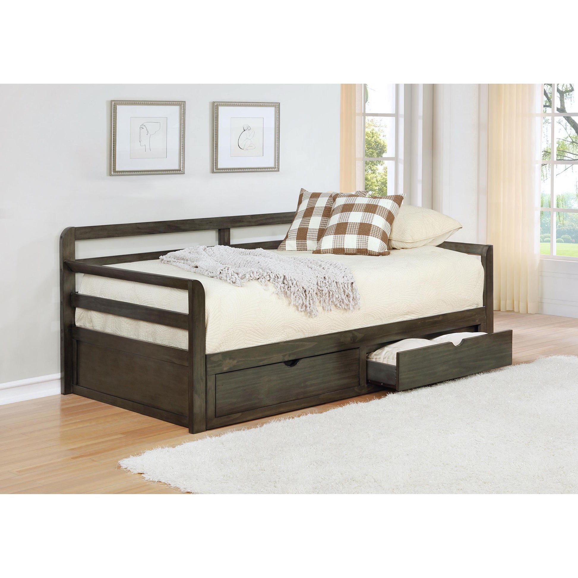  Coaster Furniture Sorrento 305706 2-Drawer Twin XL Daybed with Extension Trundle - Grey IMAGE 17