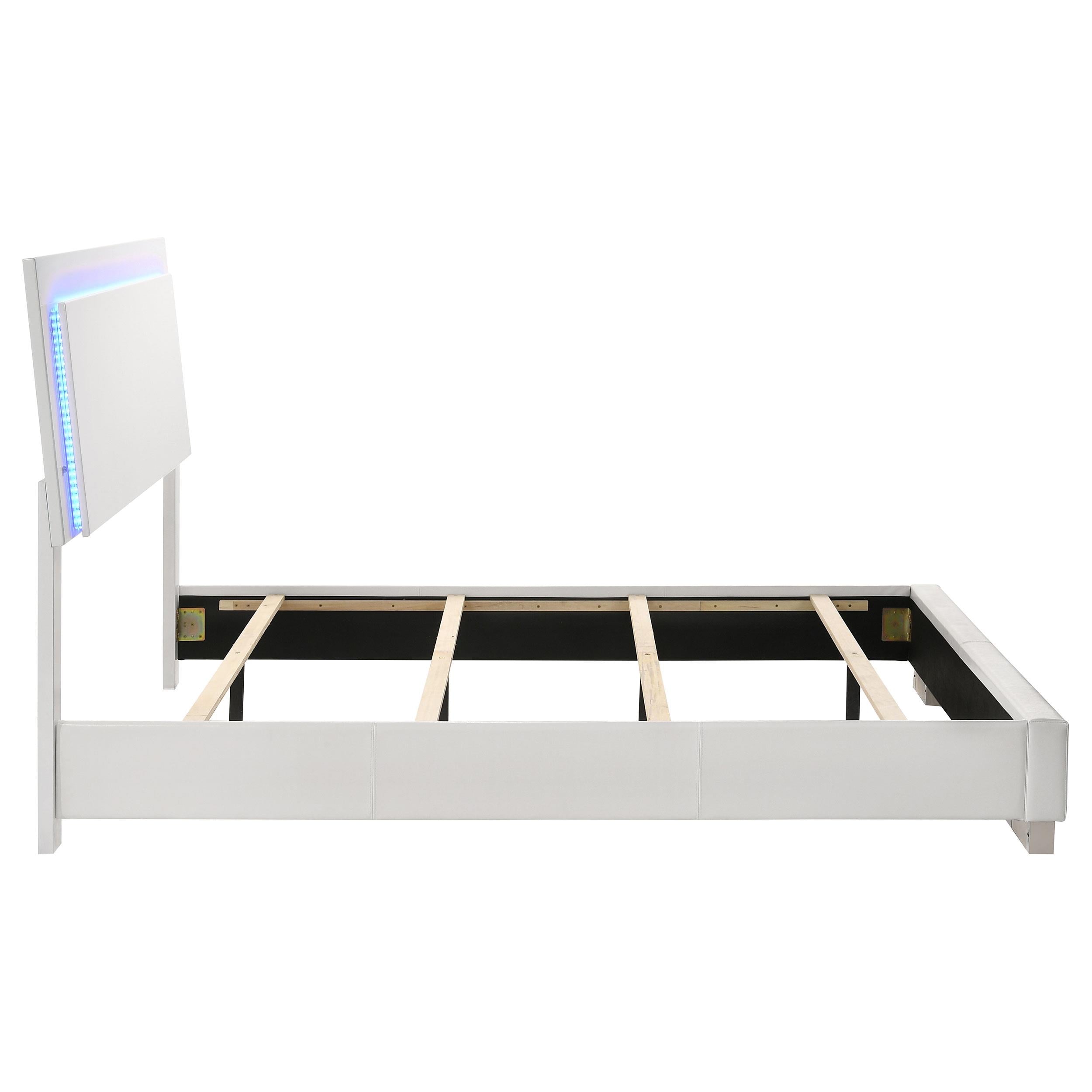  Size_Full  -- Felicity 203500F Wood Full LED Panel Bed - White High Gloss IMAGE 10