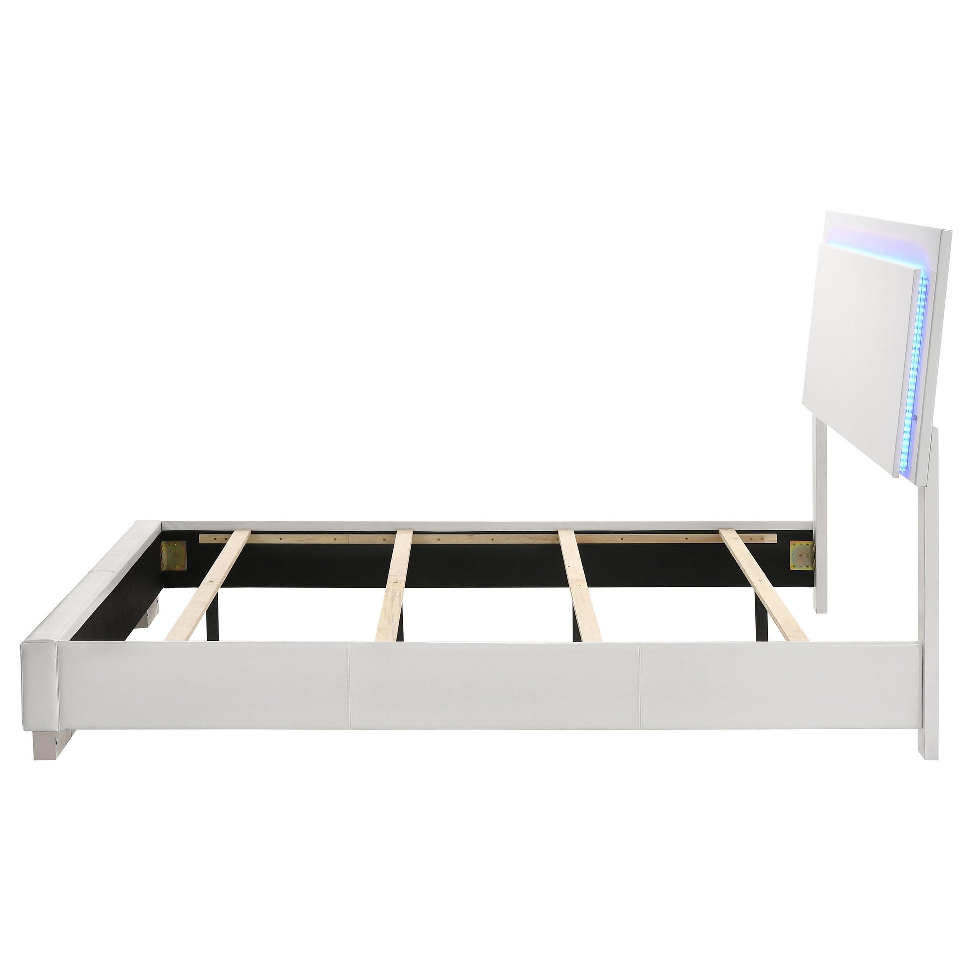  Size_Full  -- Felicity 203500F Wood Full LED Panel Bed - White High Gloss IMAGE 6