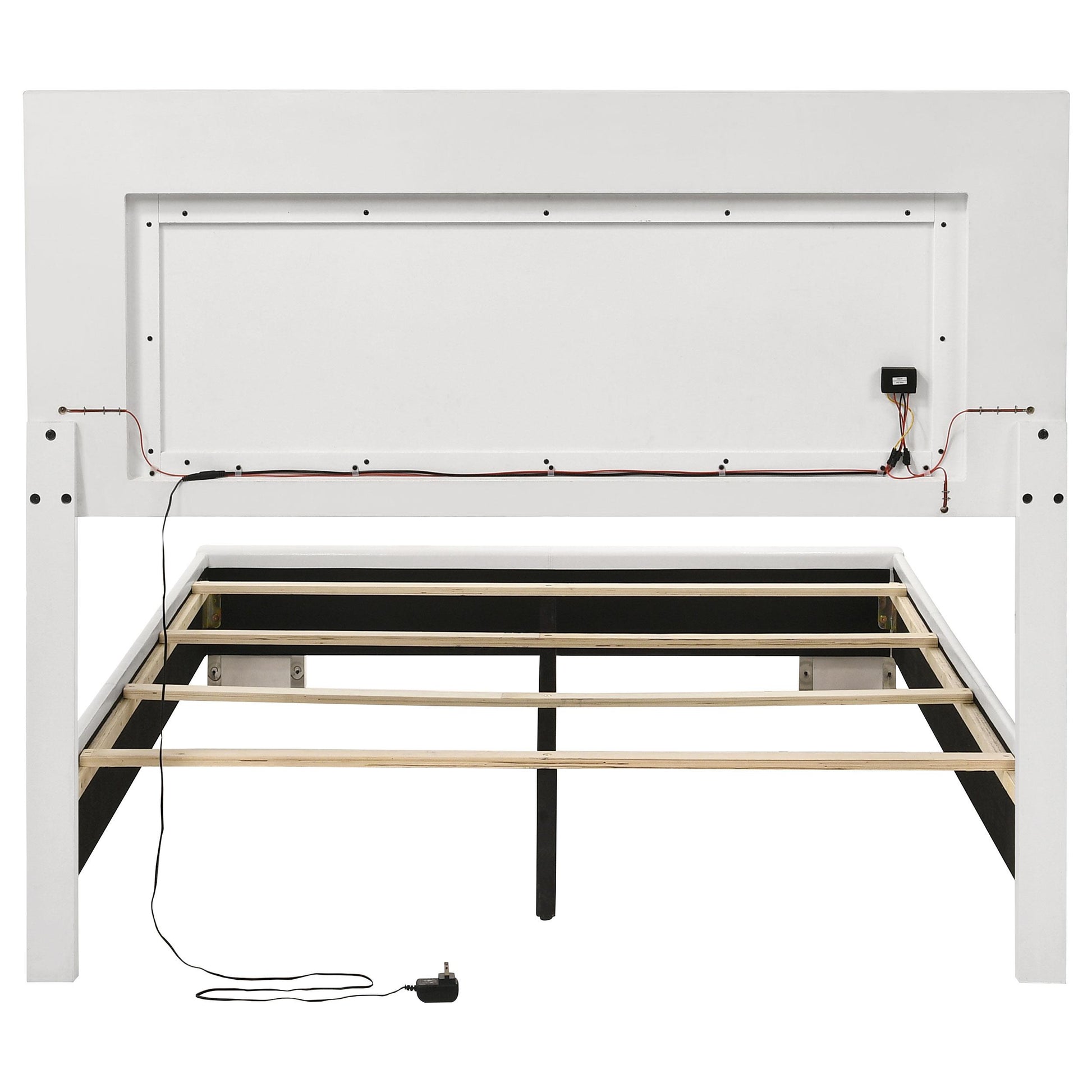 Size_Full  -- Felicity 203500F Wood Full LED Panel Bed - White High Gloss IMAGE 8
