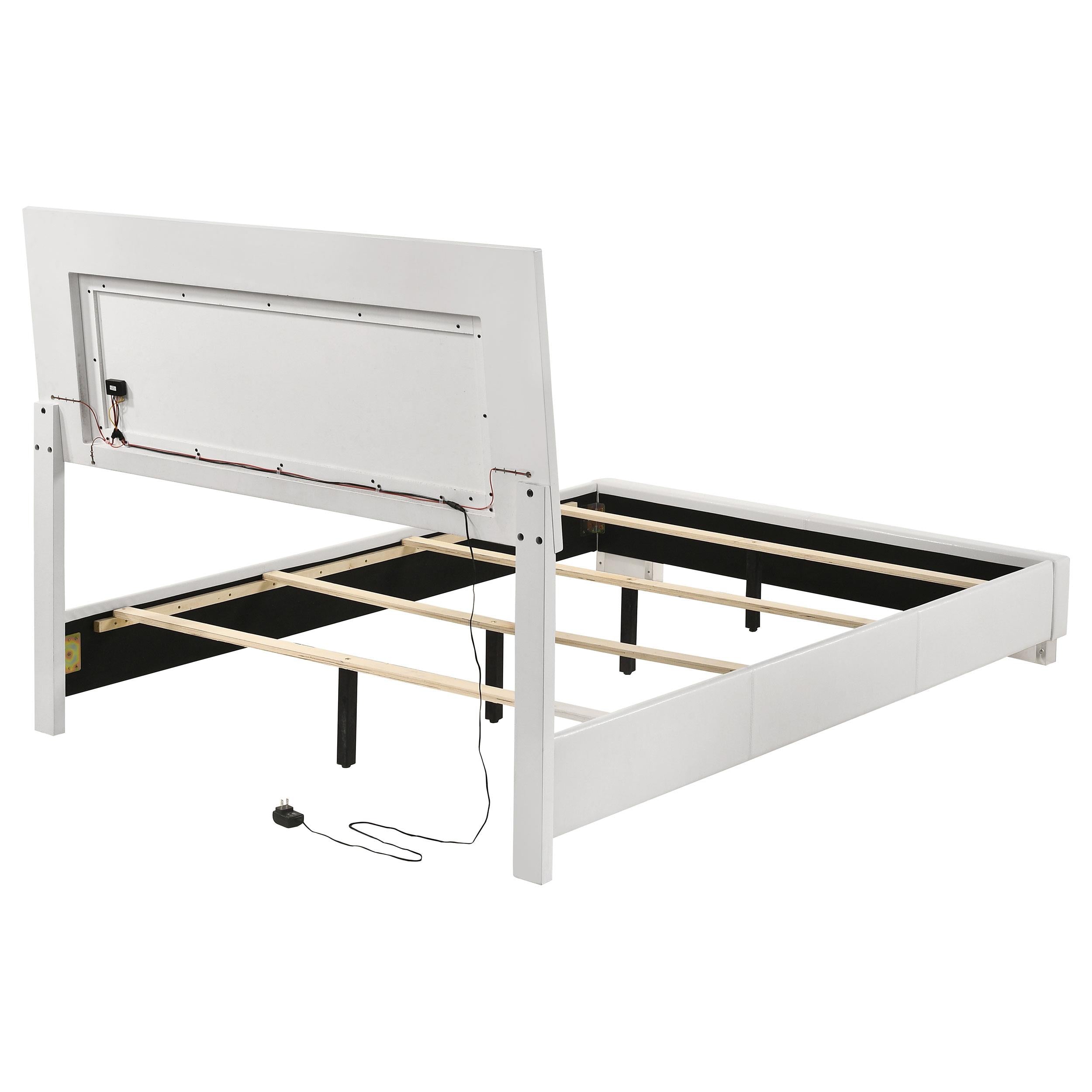  Size_Full  -- Felicity 203500F Wood Full LED Panel Bed - White High Gloss IMAGE 9