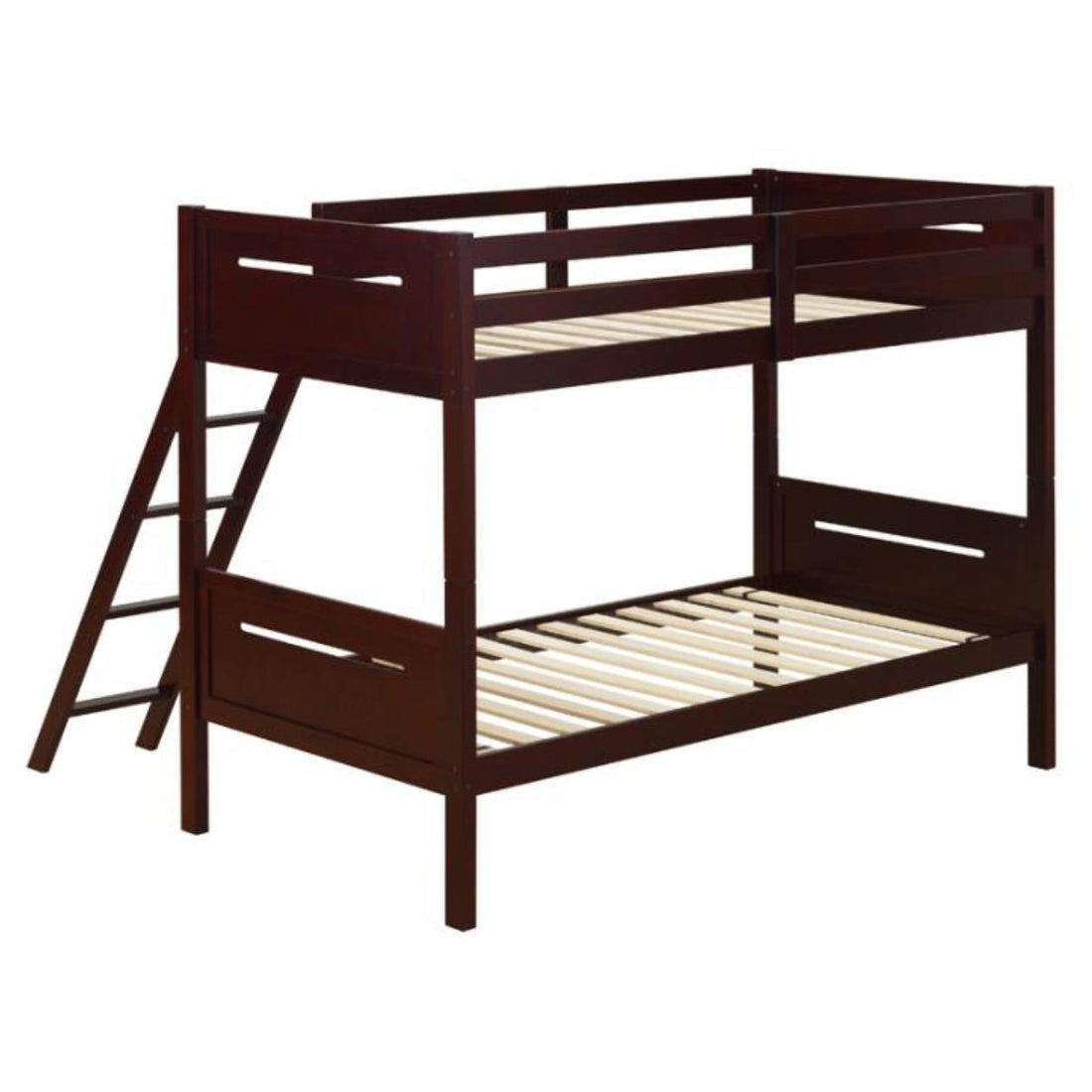  Coaster Furniture Littleton 405051BRN Wood Twin Over Twin Bunk Bed - Espresso IMAGE 1