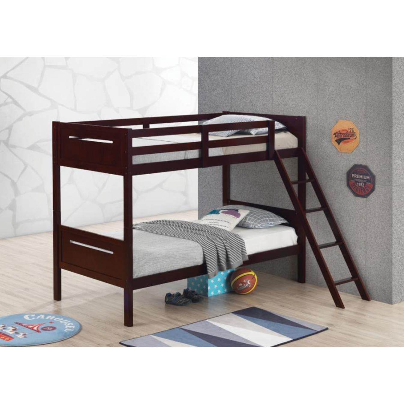  Coaster Furniture Littleton 405051BRN Wood Twin Over Twin Bunk Bed - Espresso IMAGE 5